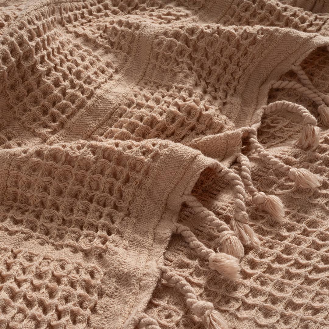 Solıd Tek Kişilik Tencel - Cotton Tencel Pamuk Pike 160x220 Cm Kum Rengı