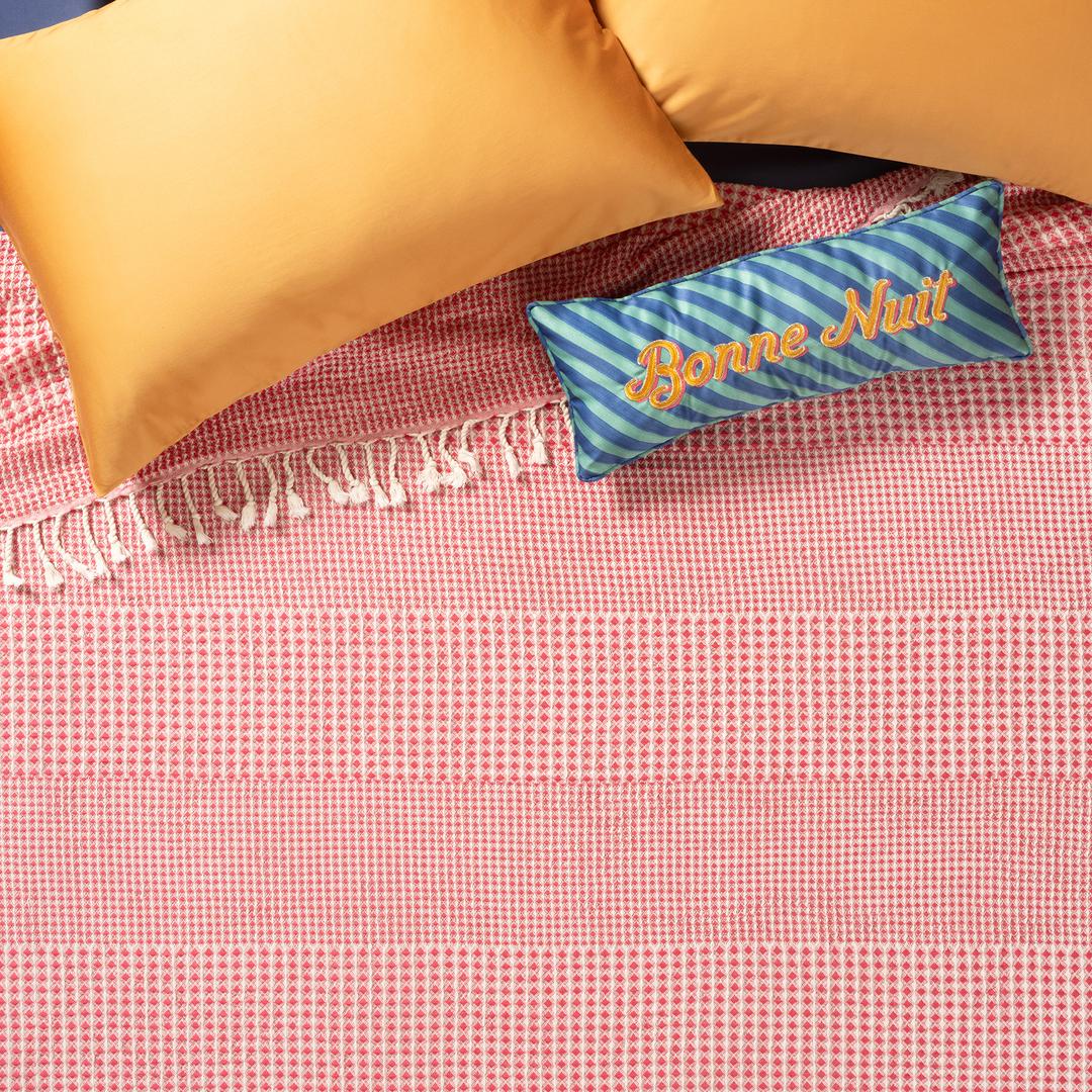 Baklan Parça Boyama Kıng Sıze Tencel Pamuk Pike 240x220 Cm Fuşya