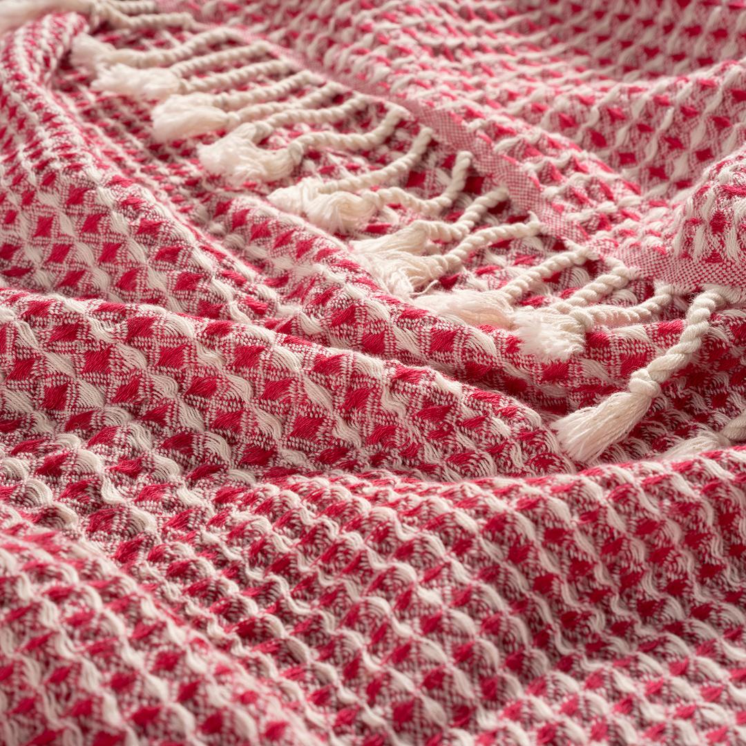 Baklan Parça Boyama Kıng Sıze Tencel Pamuk Pike 240x220 Cm Fuşya