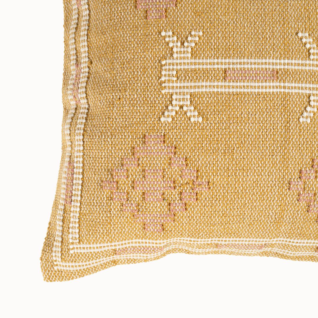 Jaıpur Pamuk Dolgulu Kırlent 50x50 Cm Sarı