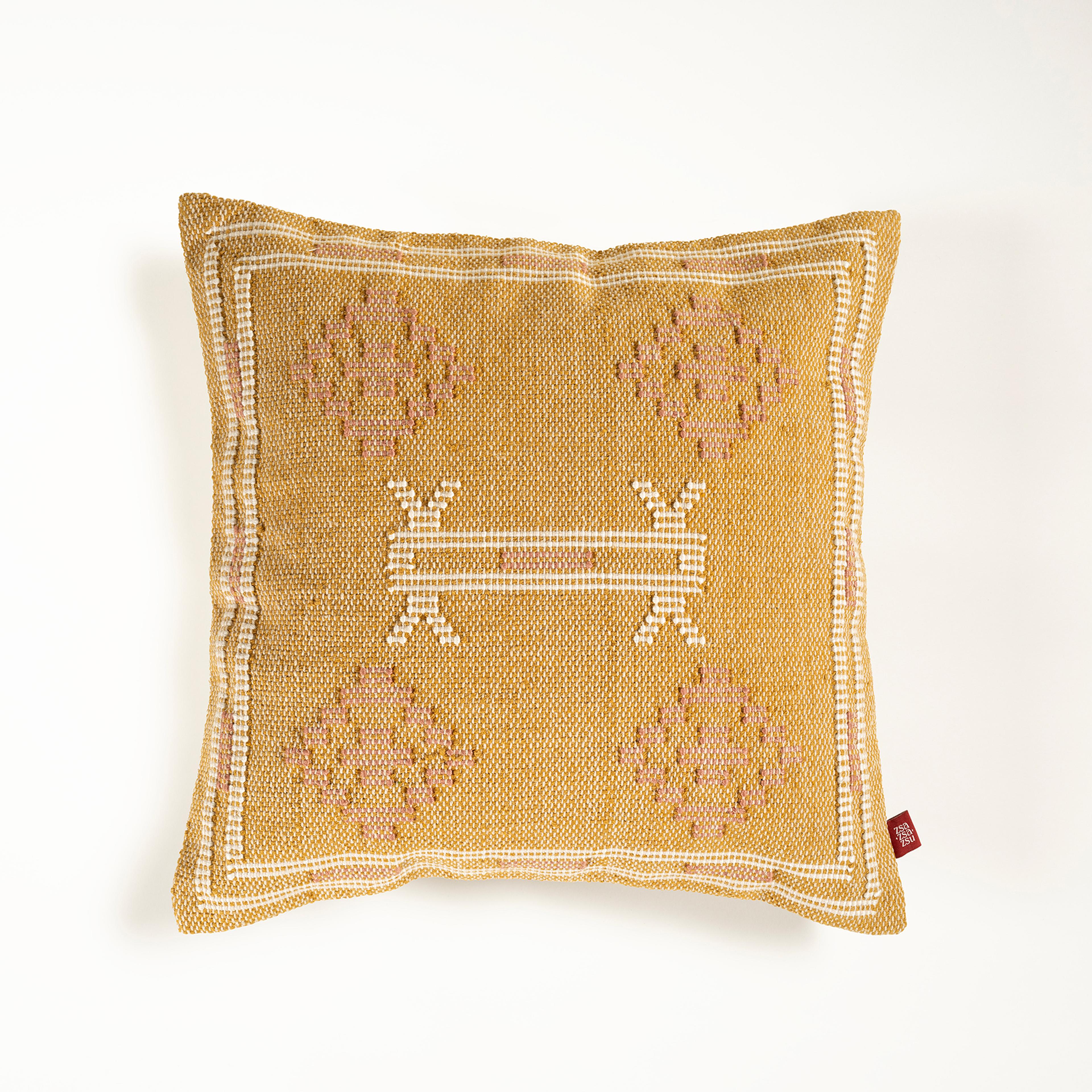 Jaıpur Pamuk Dolgulu Kırlent 50x50 Cm Sarı