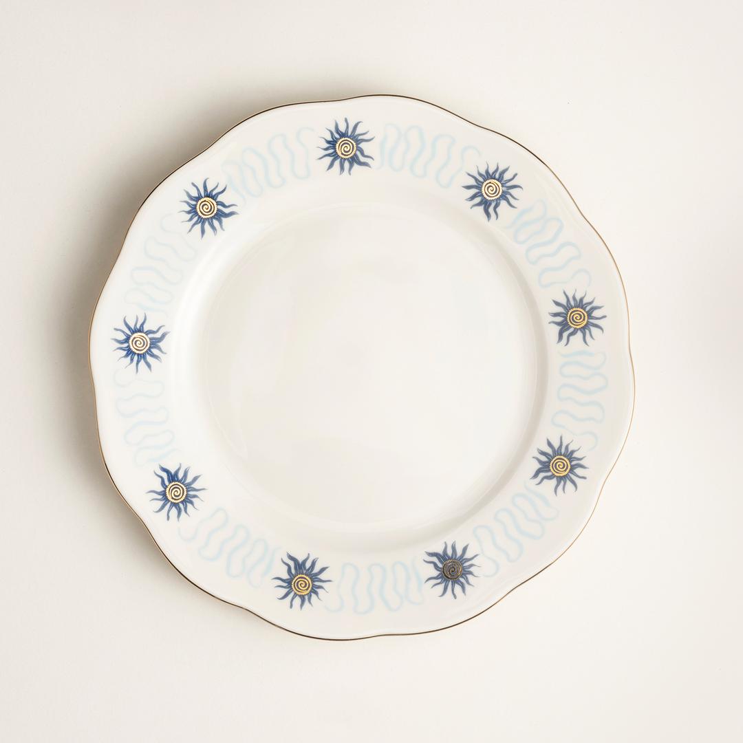 Emet Porselen Yemek Tabağı 27x27x3 Cm Mavi