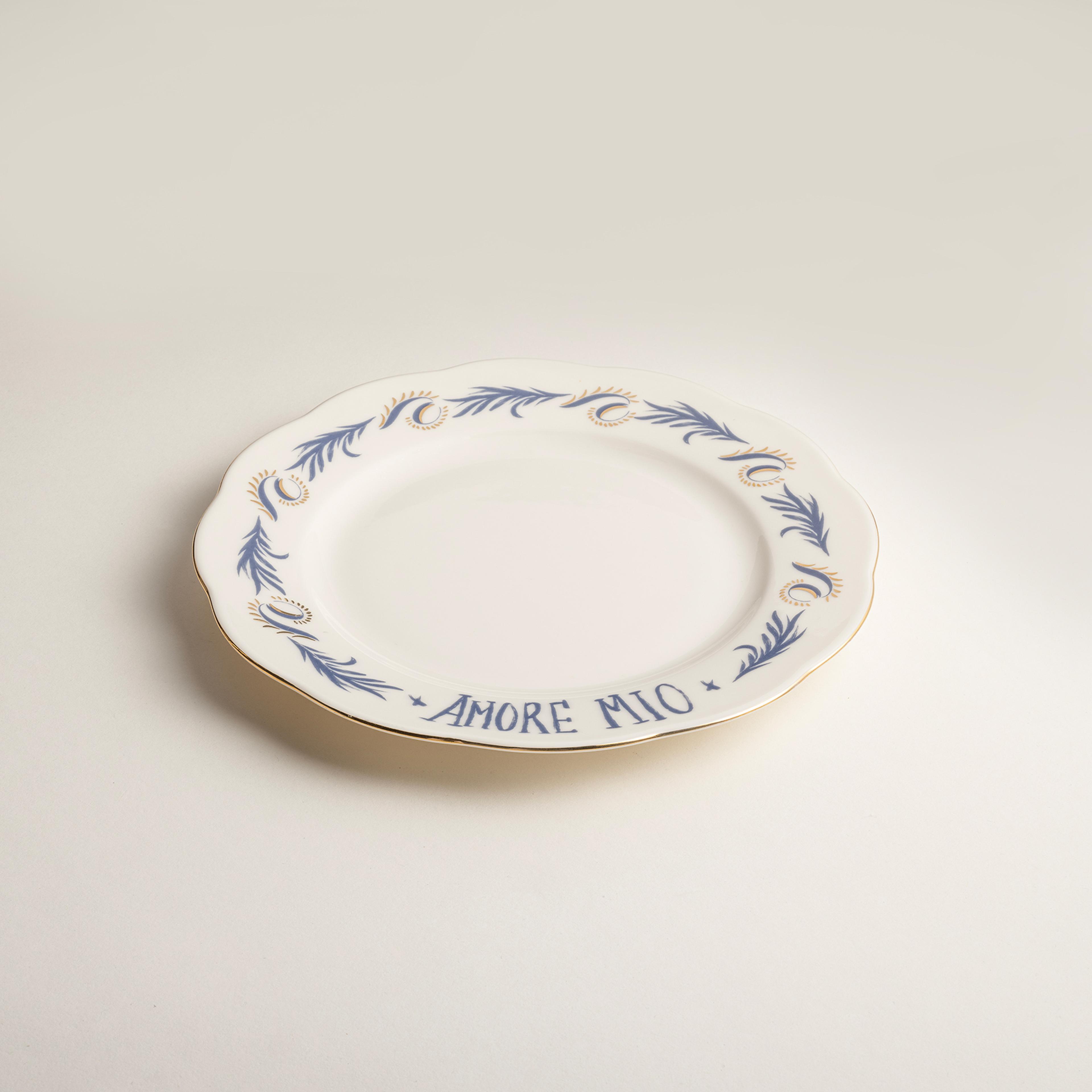 Emet Porselen Yemek Tabağı 27x27x3 Cm Lacivert