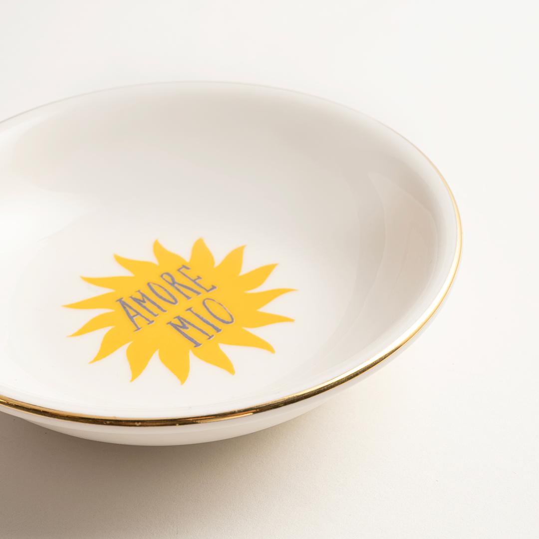 Emet Porselen Kase 11x11x2.9 Cm Sarı