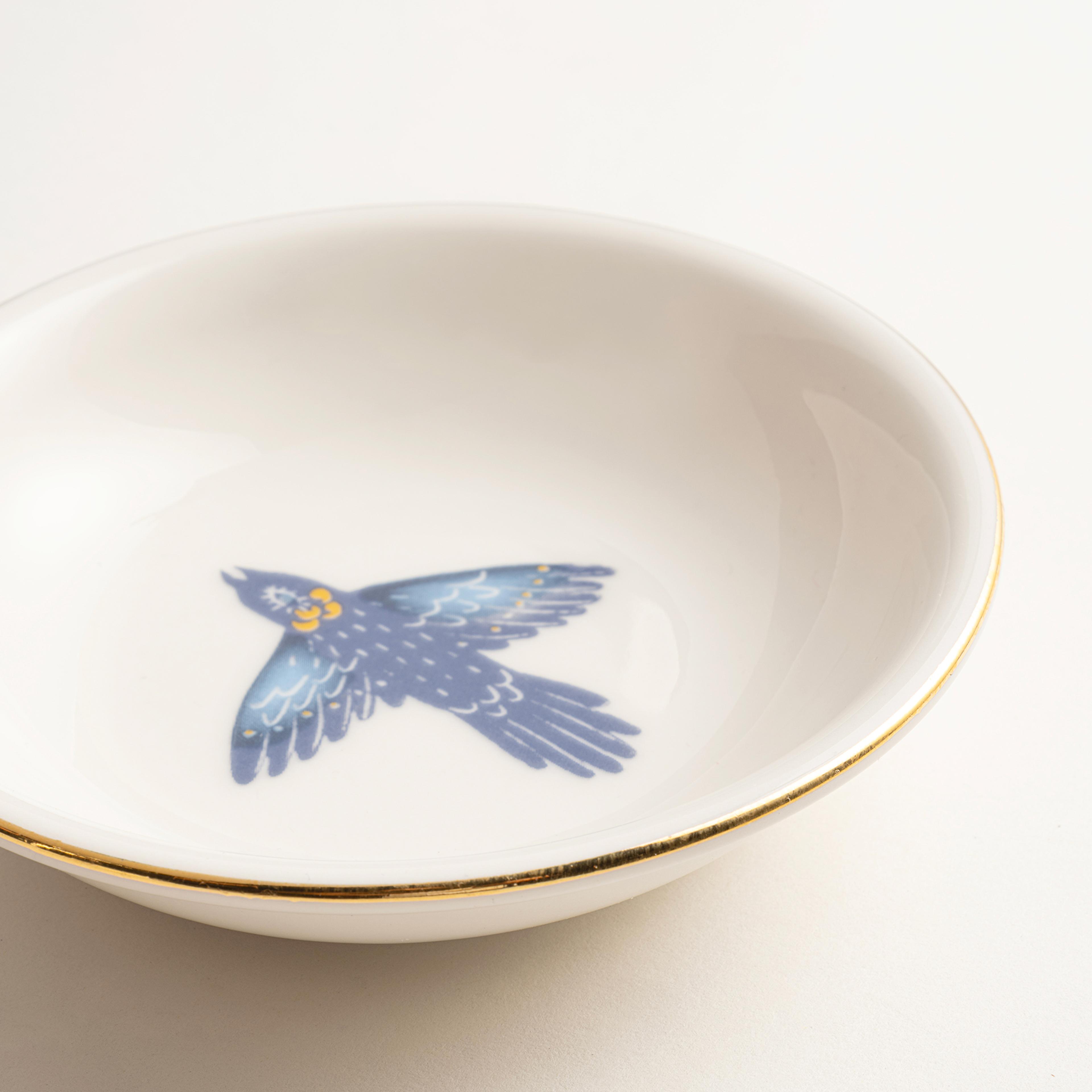 Emet Porselen Kase 11x11x2.9 Cm Lacivert