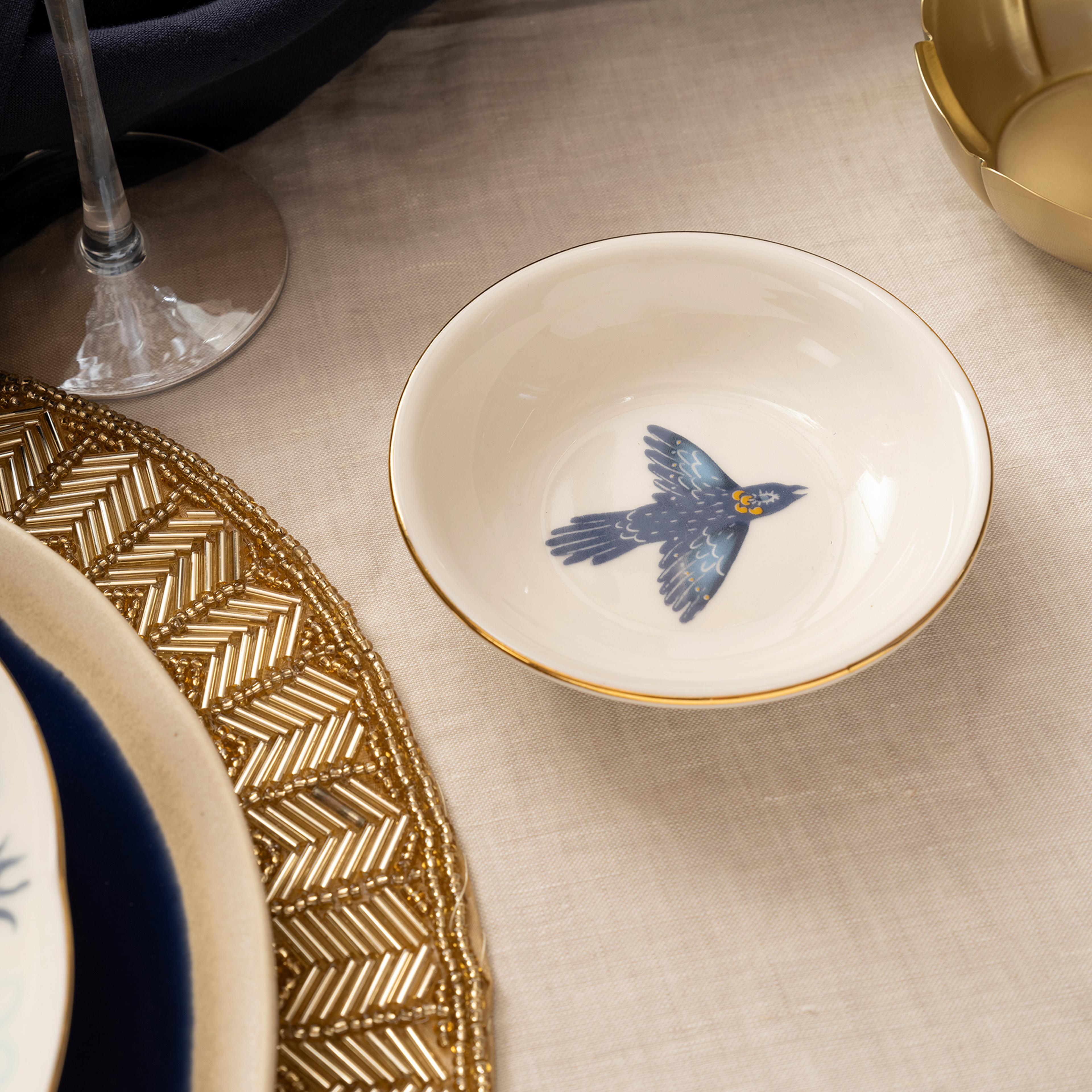 Emet Porselen Kase 11x11x2.9 Cm Lacivert