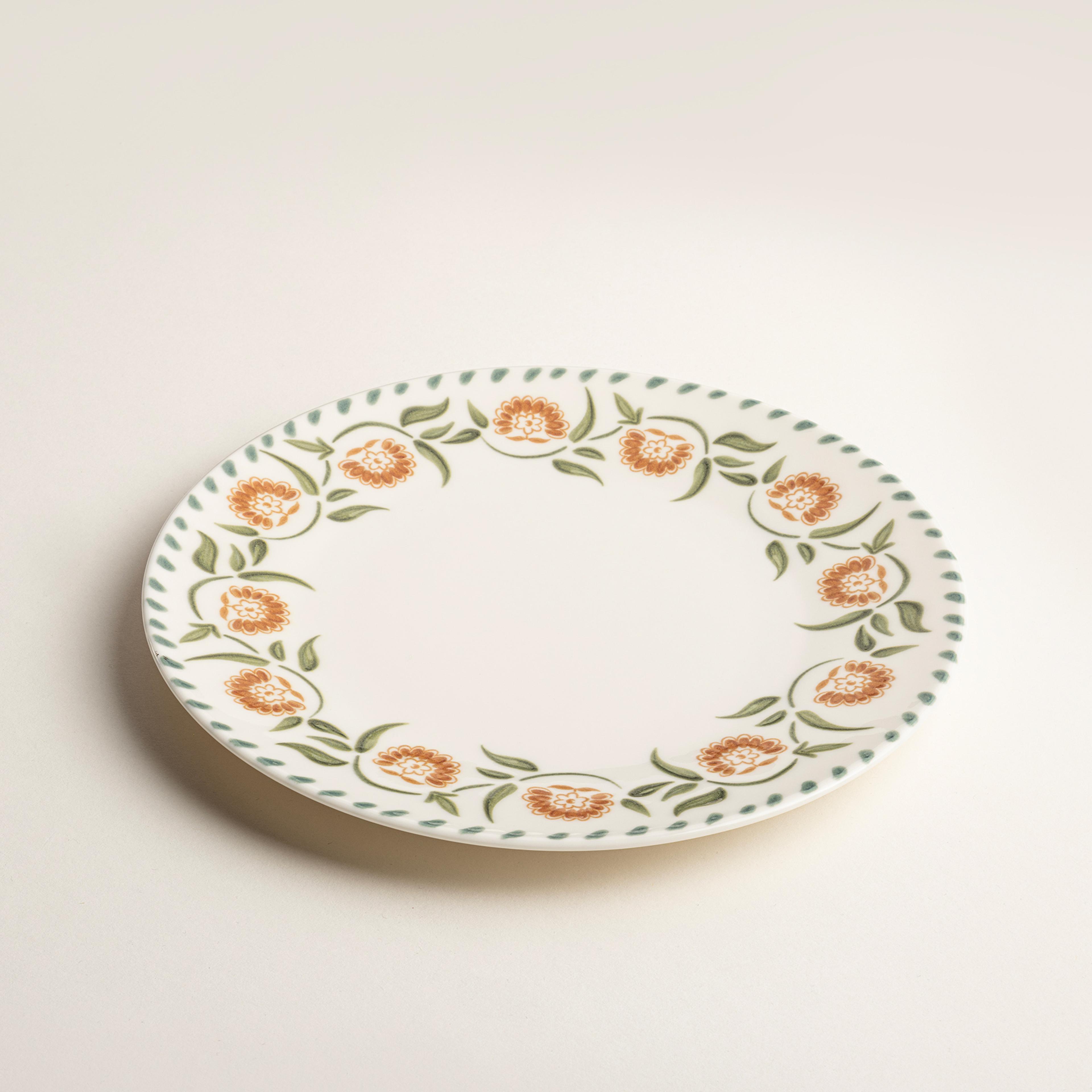 Emet Porselen Yemek Tabağı 25x25x2 Cm Yeşil