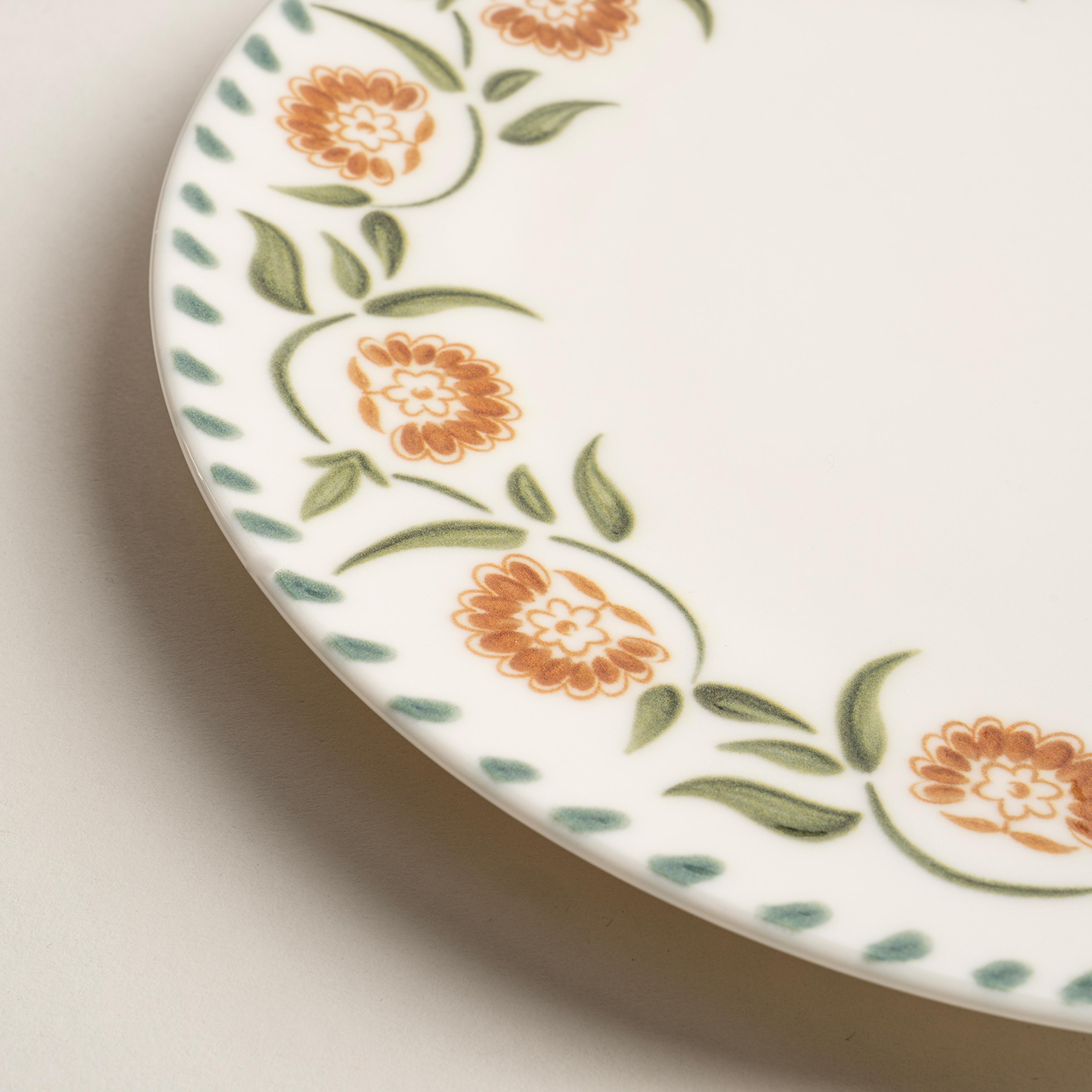 Emet Porselen Yemek Tabağı 25x25x2 Cm Yeşil