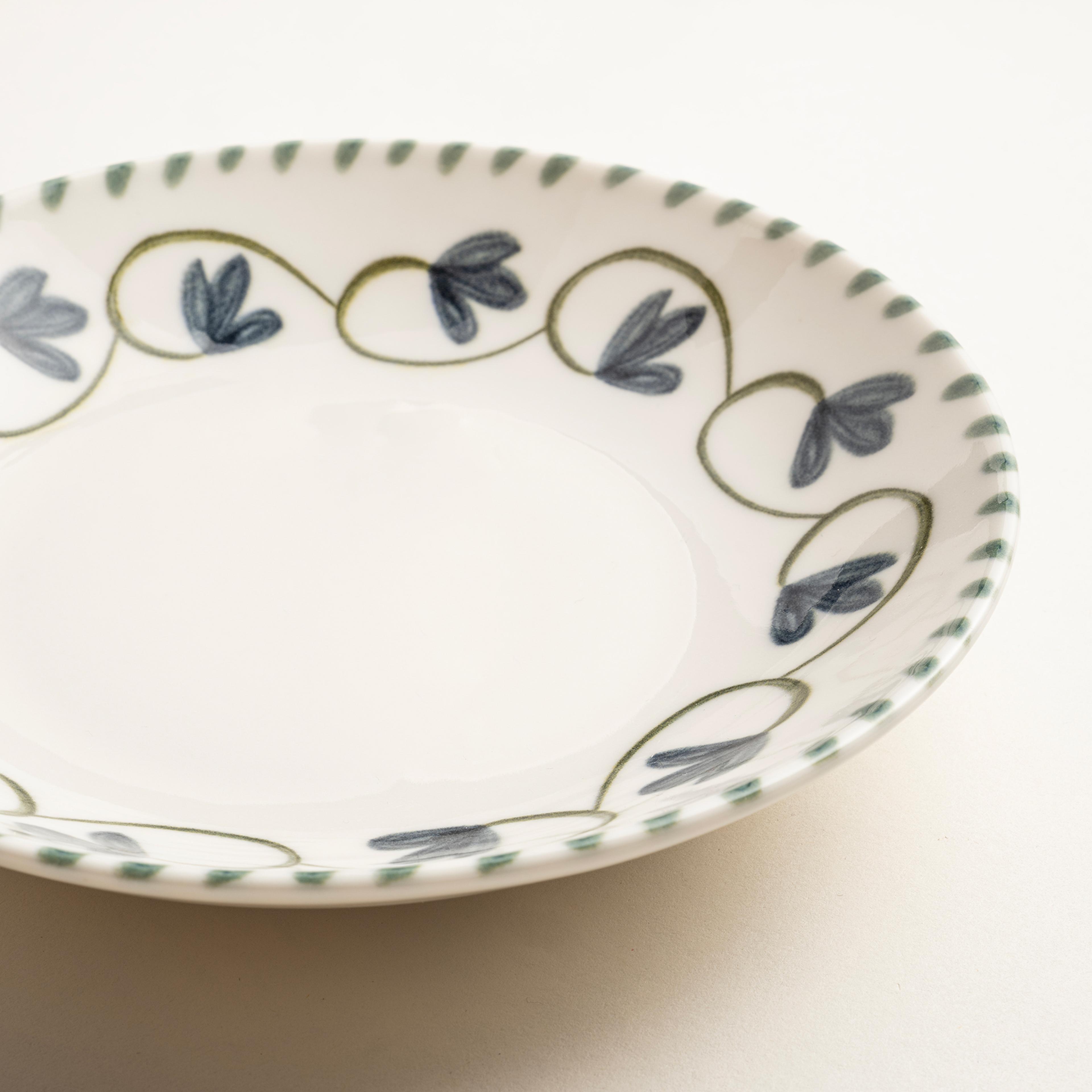 Emet Porselen Çukur Tabak 19x19x3.7 Cm Yeşil