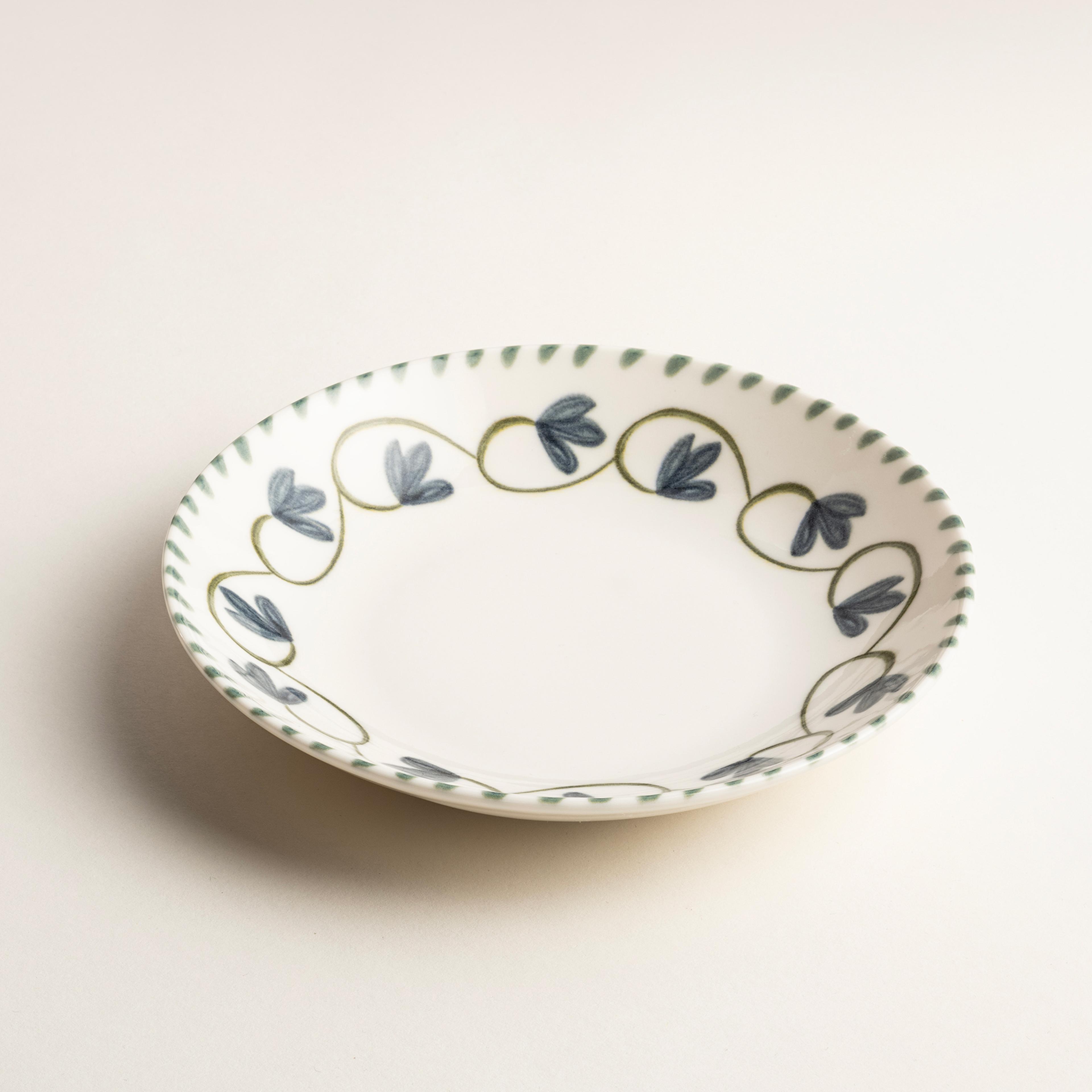 Emet Porselen Çukur Tabak 19x19x3.7 Cm Yeşil