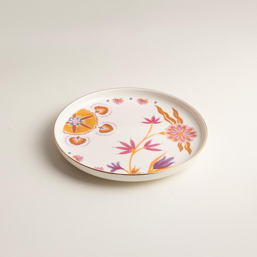 Gediz Porselen Pasta Tabağı 19 Cm Renkli