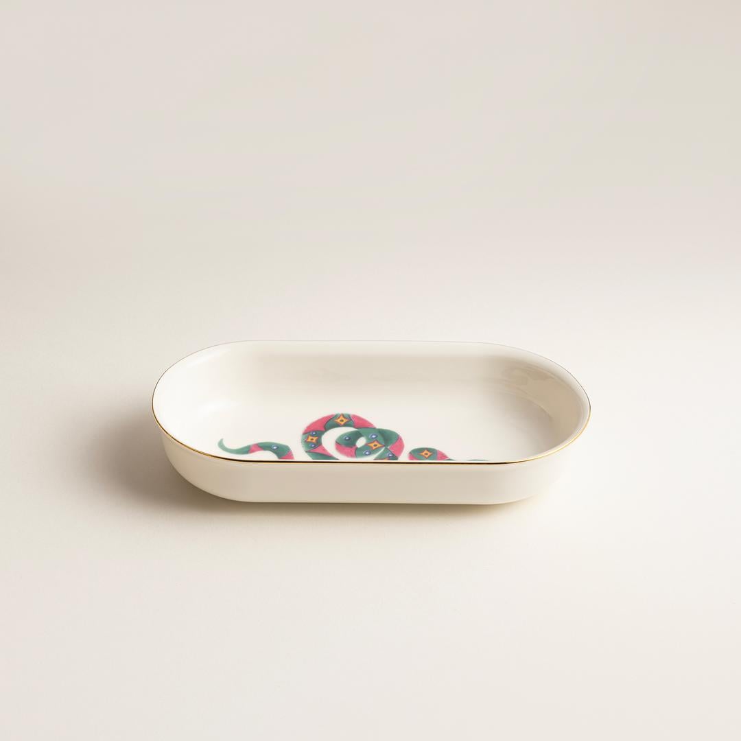 Gediz Porselen Oval Tabak 20 Cm Renkli