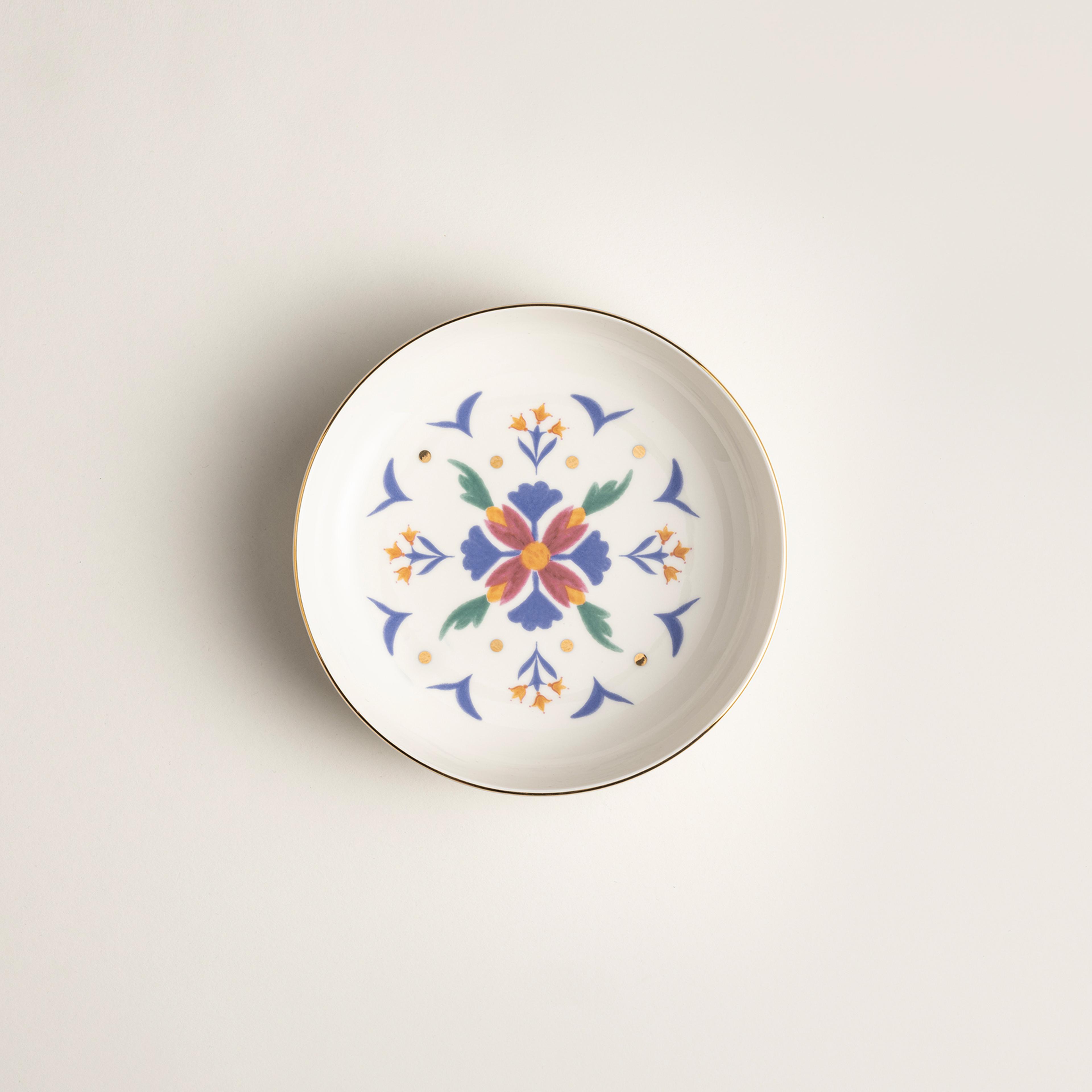 Gediz Porselen Çukur Tabak 19 Cm Renkli