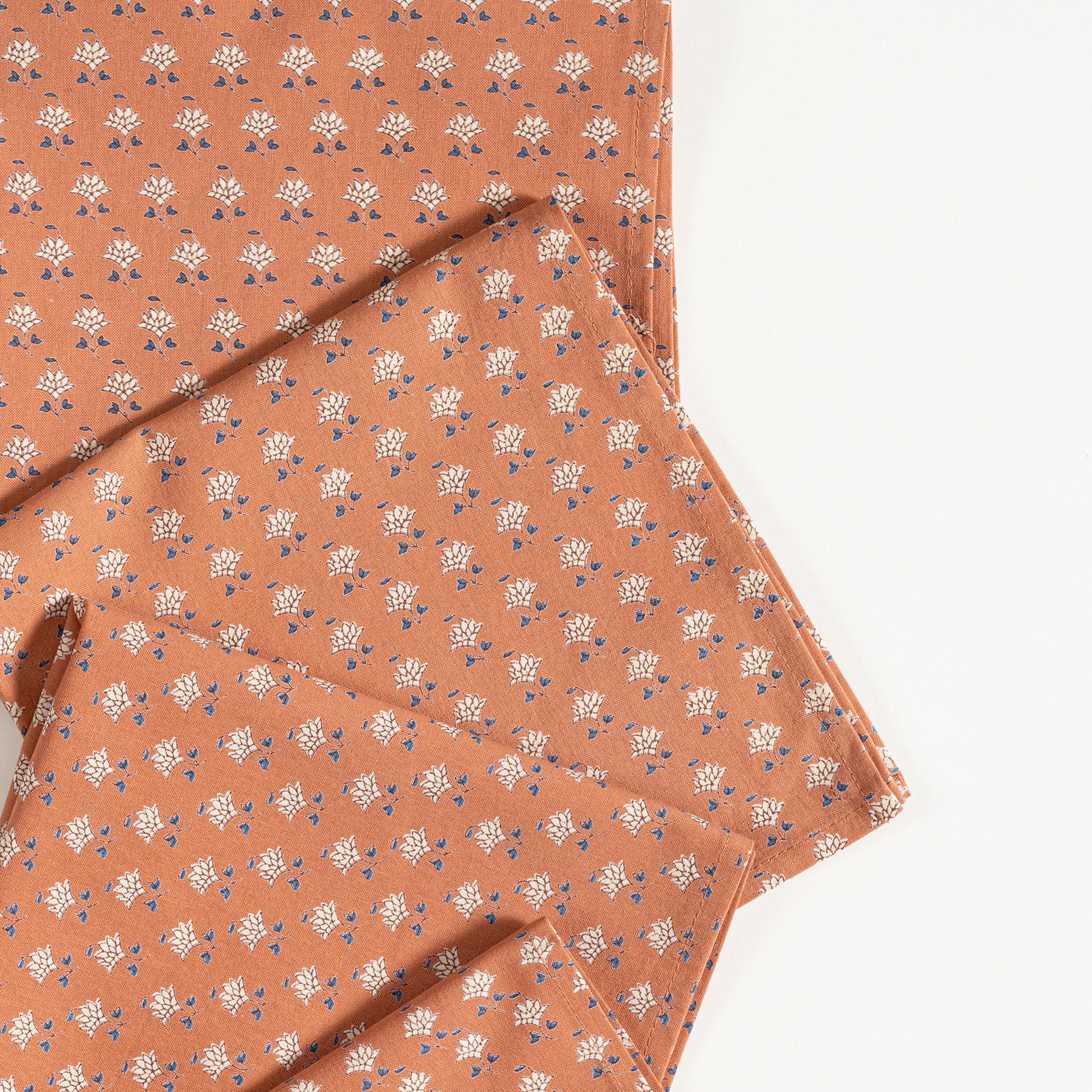 Gaya Baskılı 4'lü Pamuk %100 Pamuk Peçete 43x43 Cm Turuncu