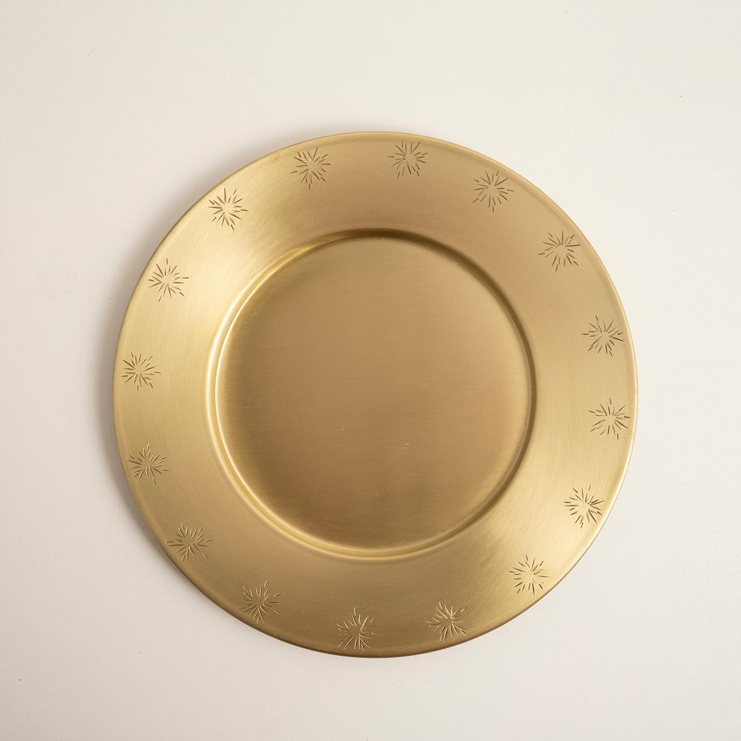 Emirgan Pirinç Supla 32x25 Cm Gold