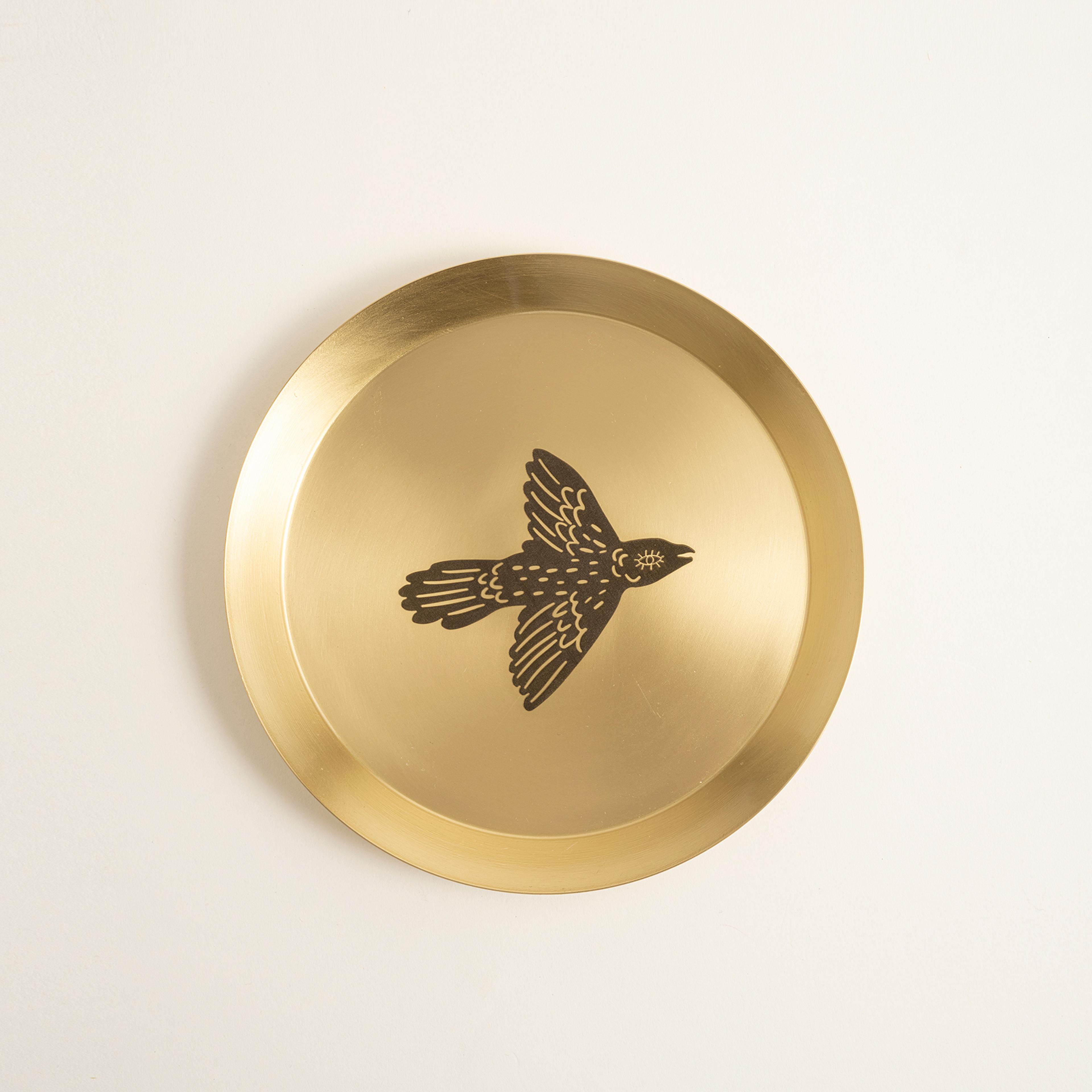 Emirgan Pirinç Tabak 18 Cm Gold