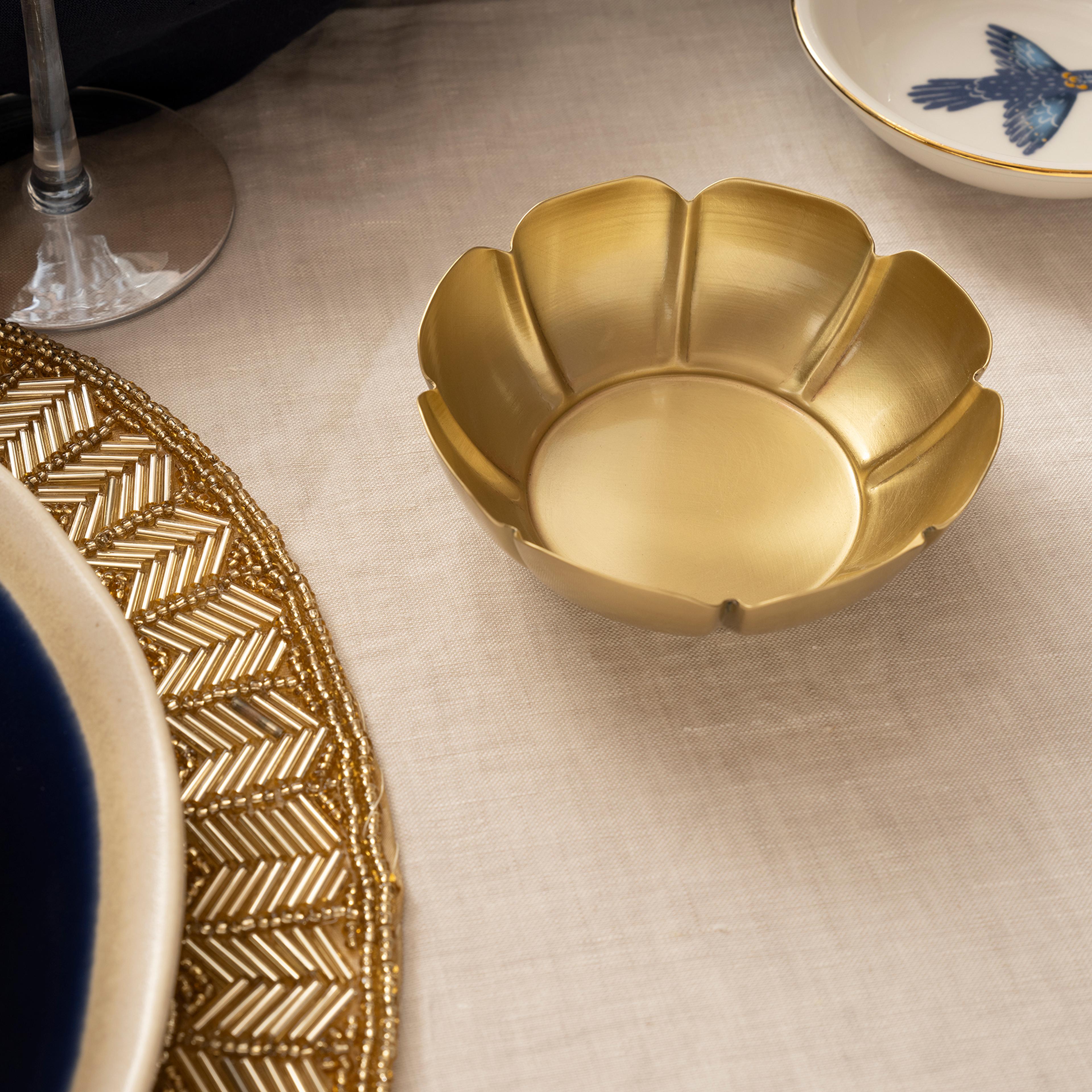 Emirgan Pirinç Kase 11.5 Cm Gold