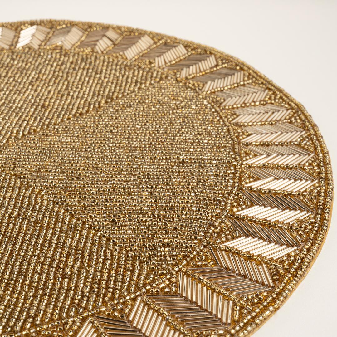 Khanpur Cam Boncuk Amerikan Servis 36 Cm Altın