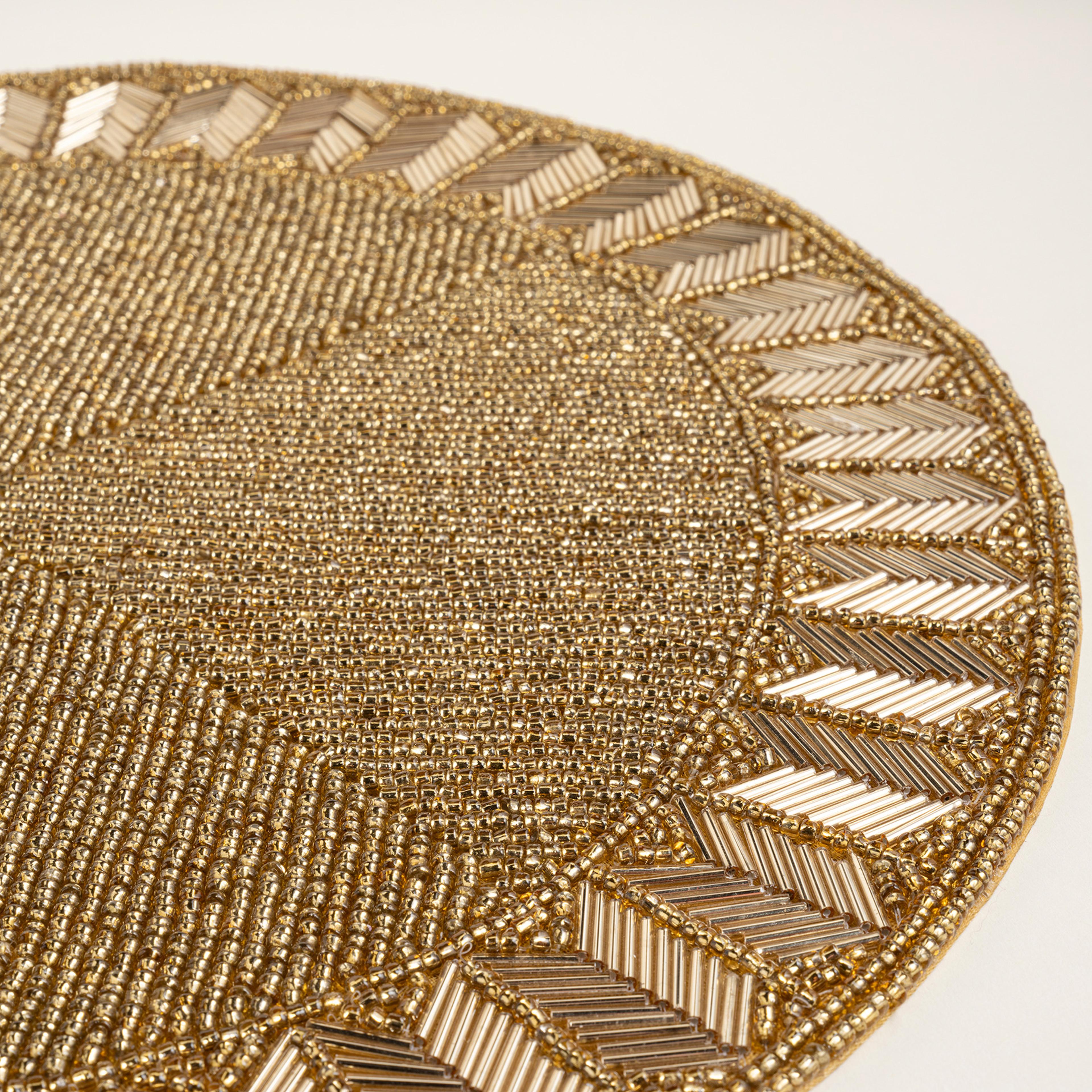 Khanpur Cam Boncuk Amerikan Servis 36 Cm Altın