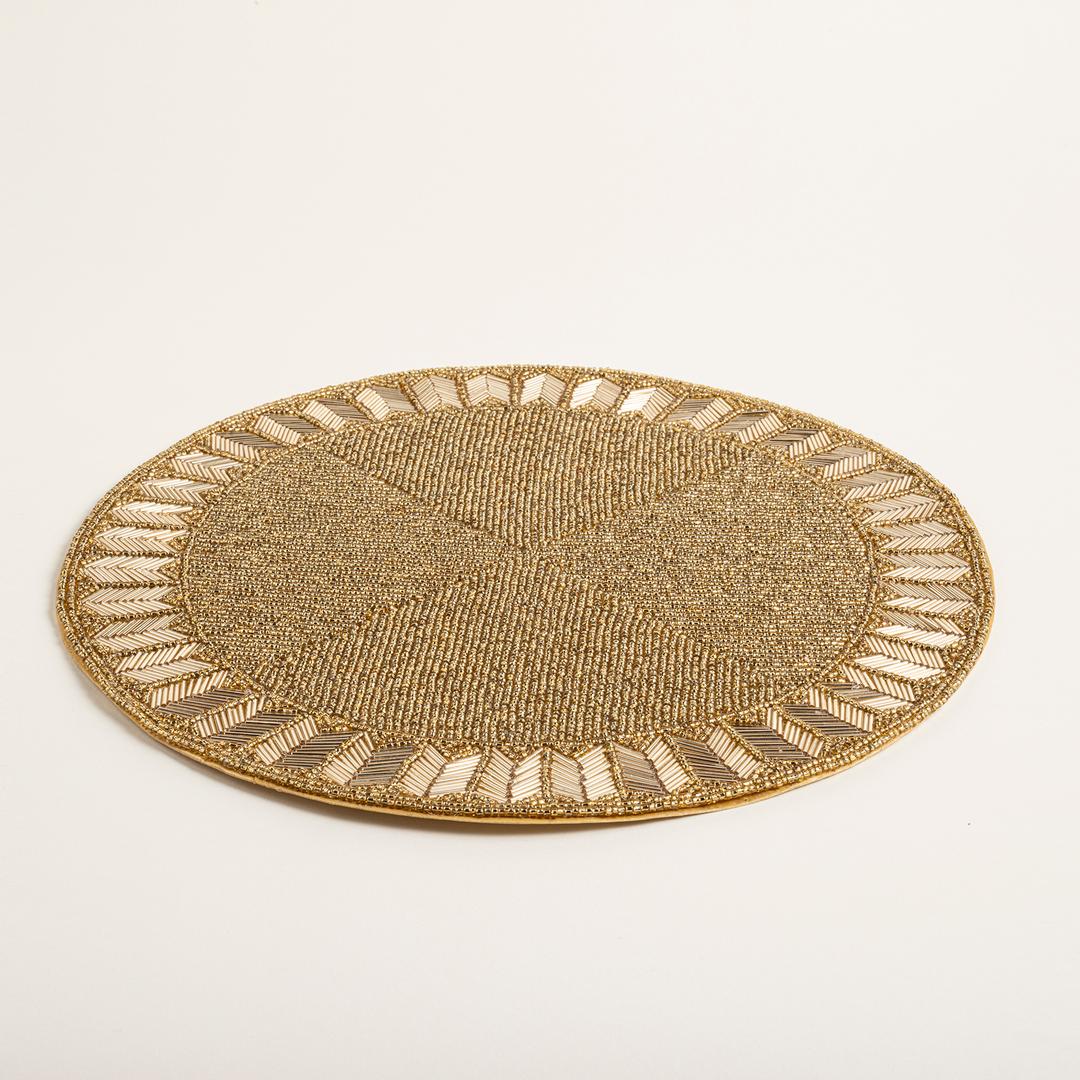 Khanpur Cam Boncuk Amerikan Servis 36 Cm Altın