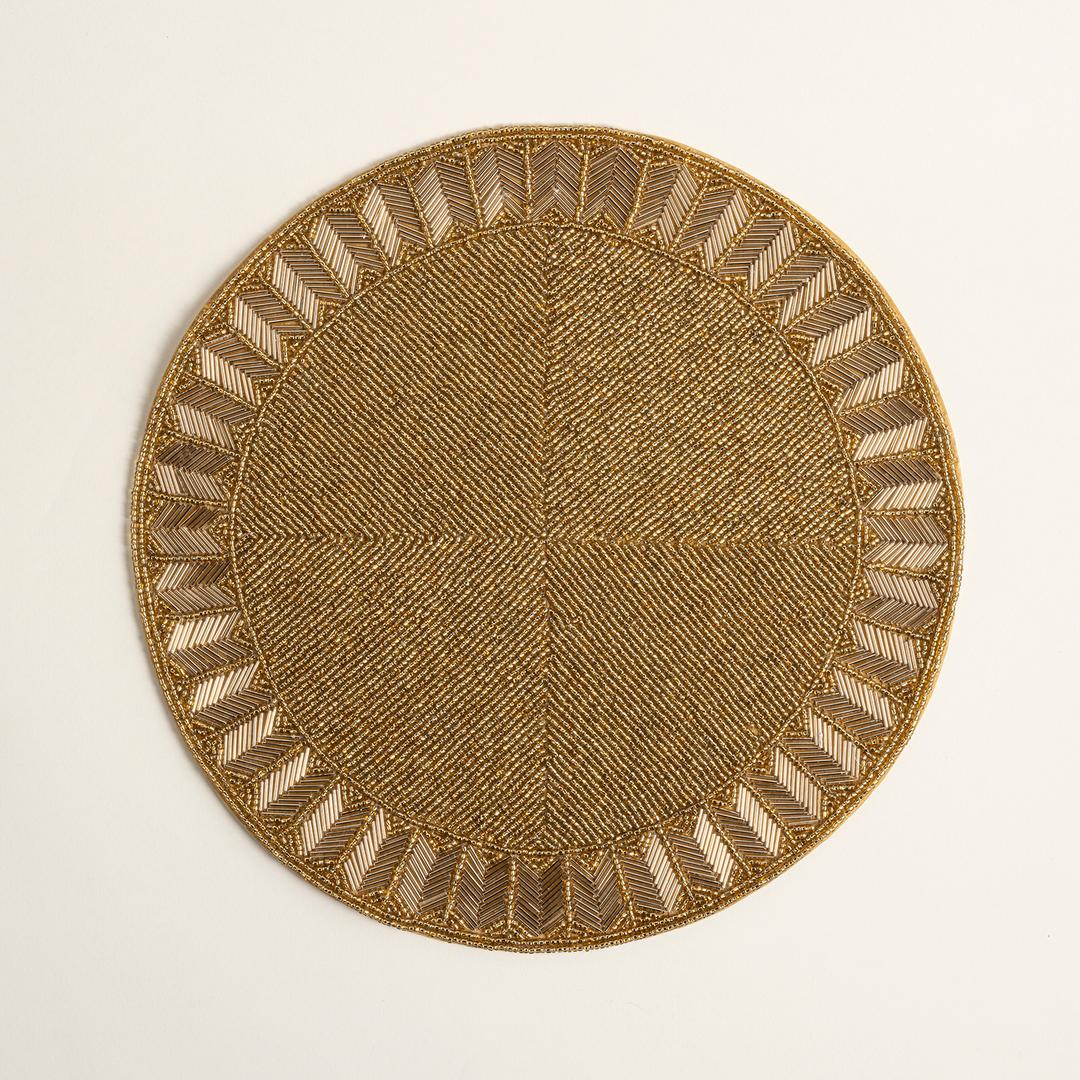 Khanpur Cam Boncuk Amerikan Servis 36 Cm Altın