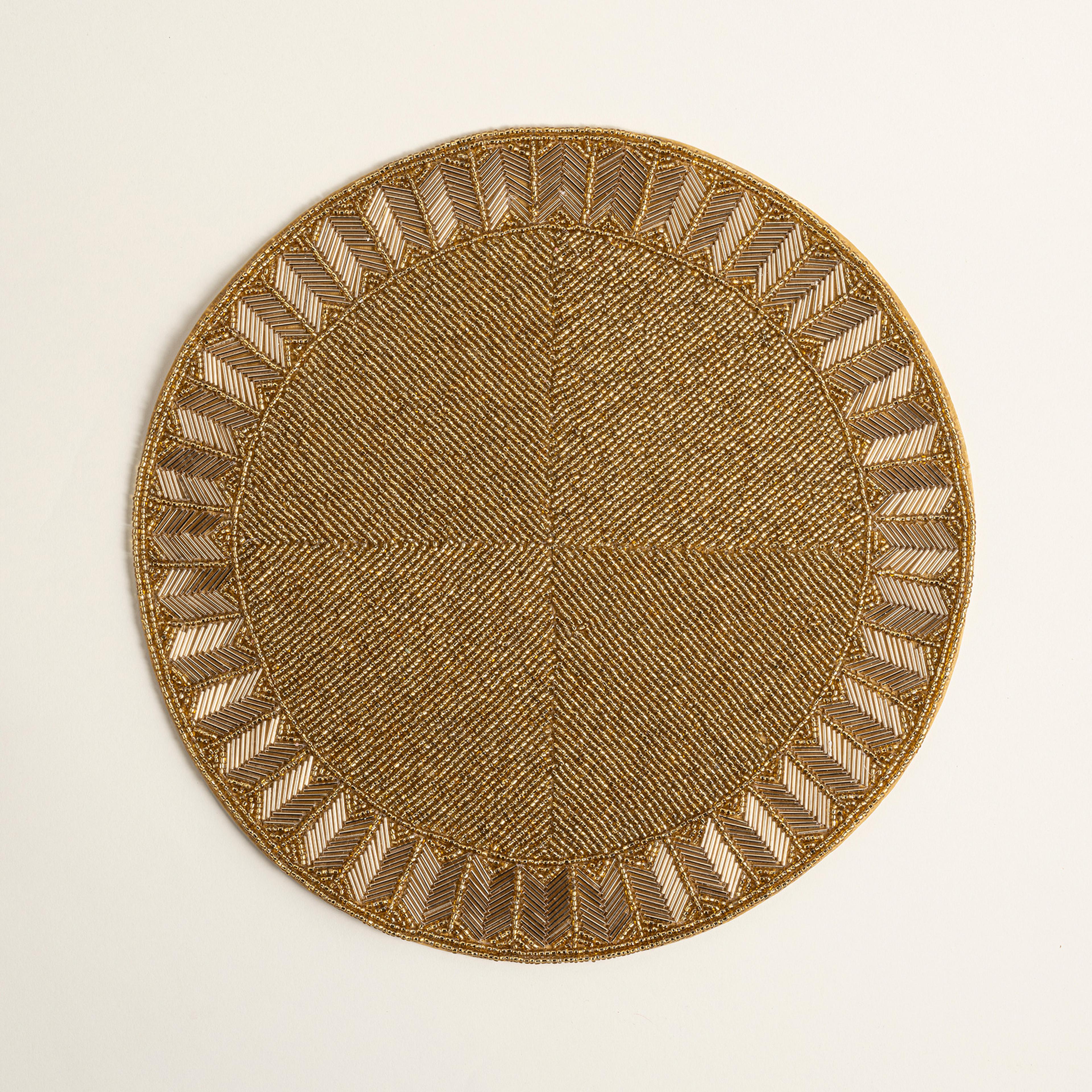 Khanpur Cam Boncuk Amerikan Servis 36 Cm Altın