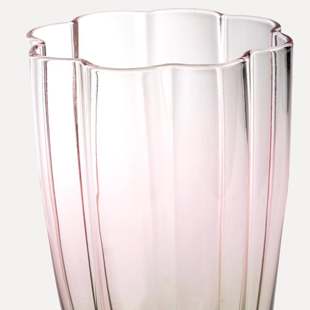 Loess Cam Meşrubat Bardağı 450 Ml Pembe