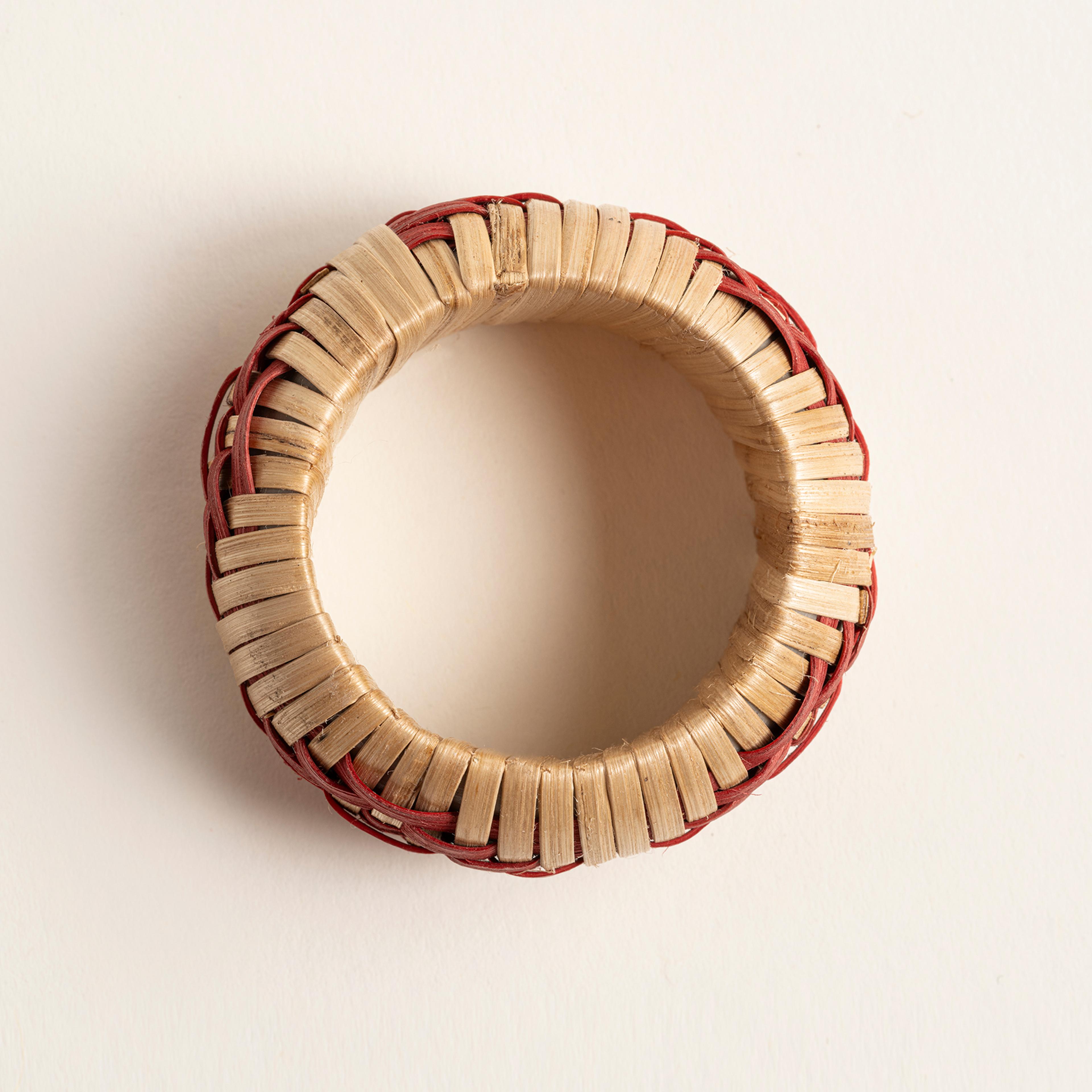 Lotus Bambu Peçete Halkası 5.5x5.5x2.5 Cm Fuşya