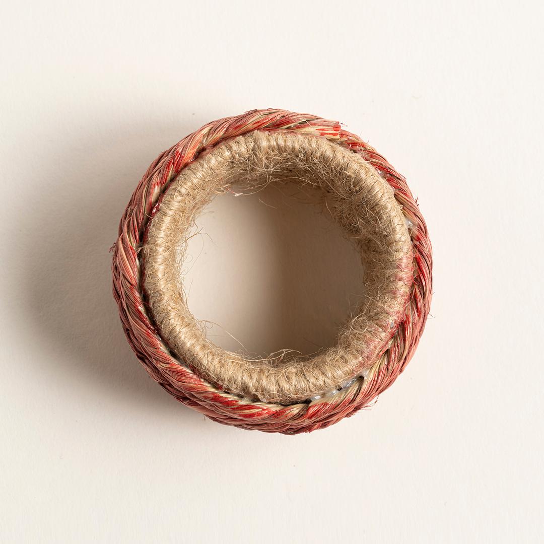 Khanpur Deniz Çayırı - Jüt Peçete Halkası 5 Cm Pembe