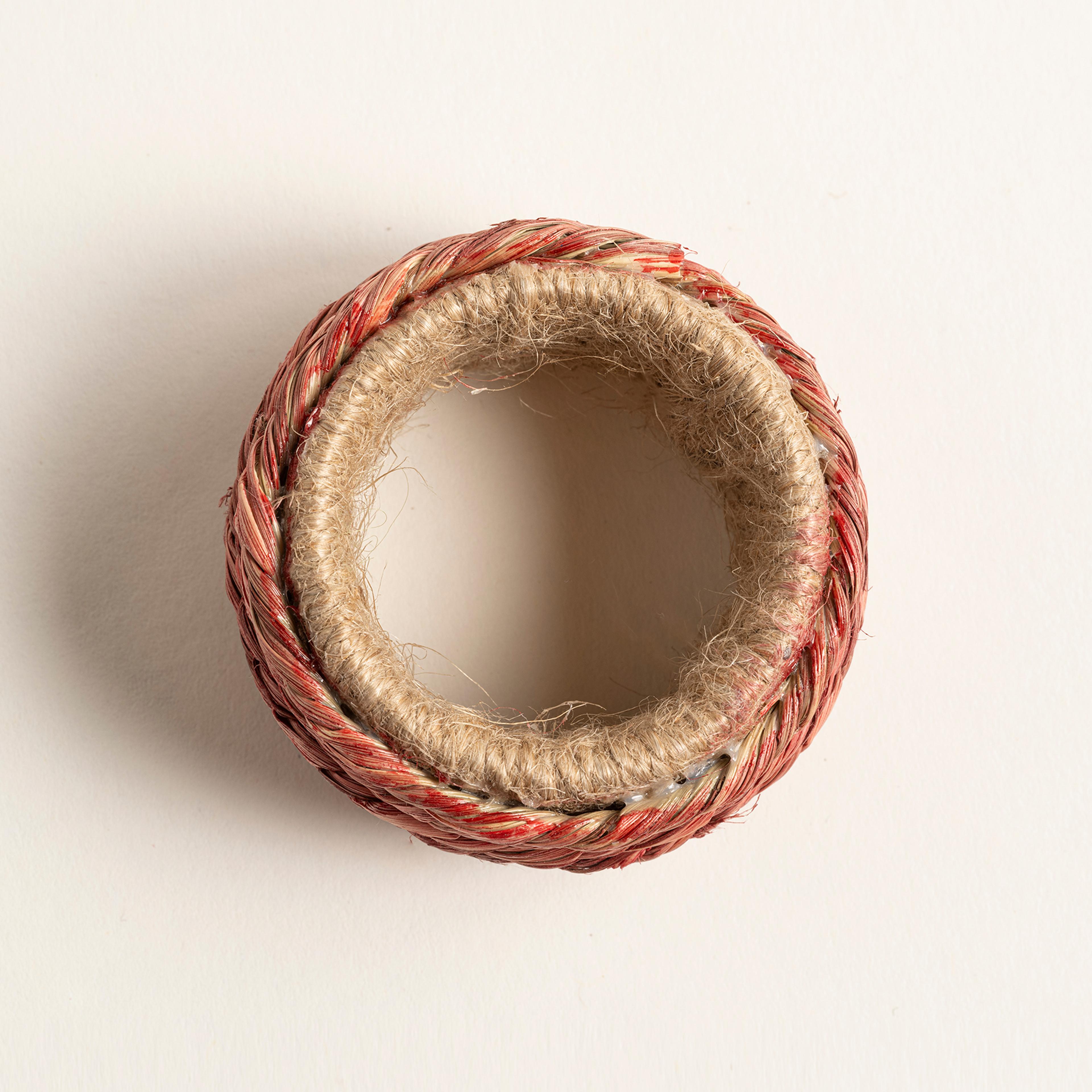 Khanpur Deniz Çayırı - Jüt Peçete Halkası 5 Cm Pembe