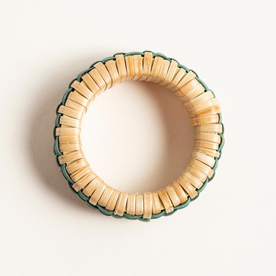 Lotus Bambu Peçete Halkası 5.5x5.5x2 Cm Yeşil