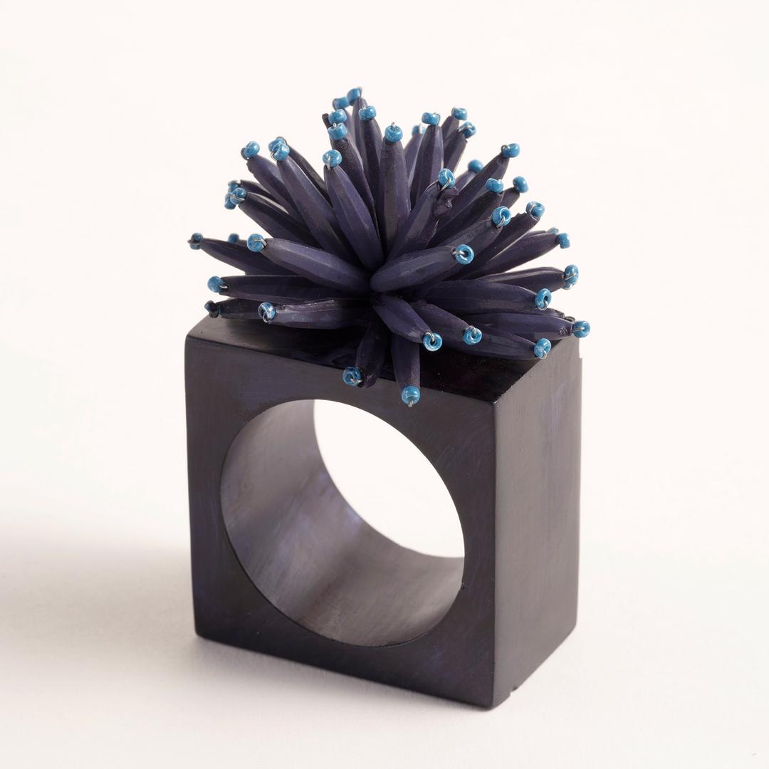 Khanpur Reçine - Akrilik Peçete Halkası 5x2.25x8 Cm Mavi