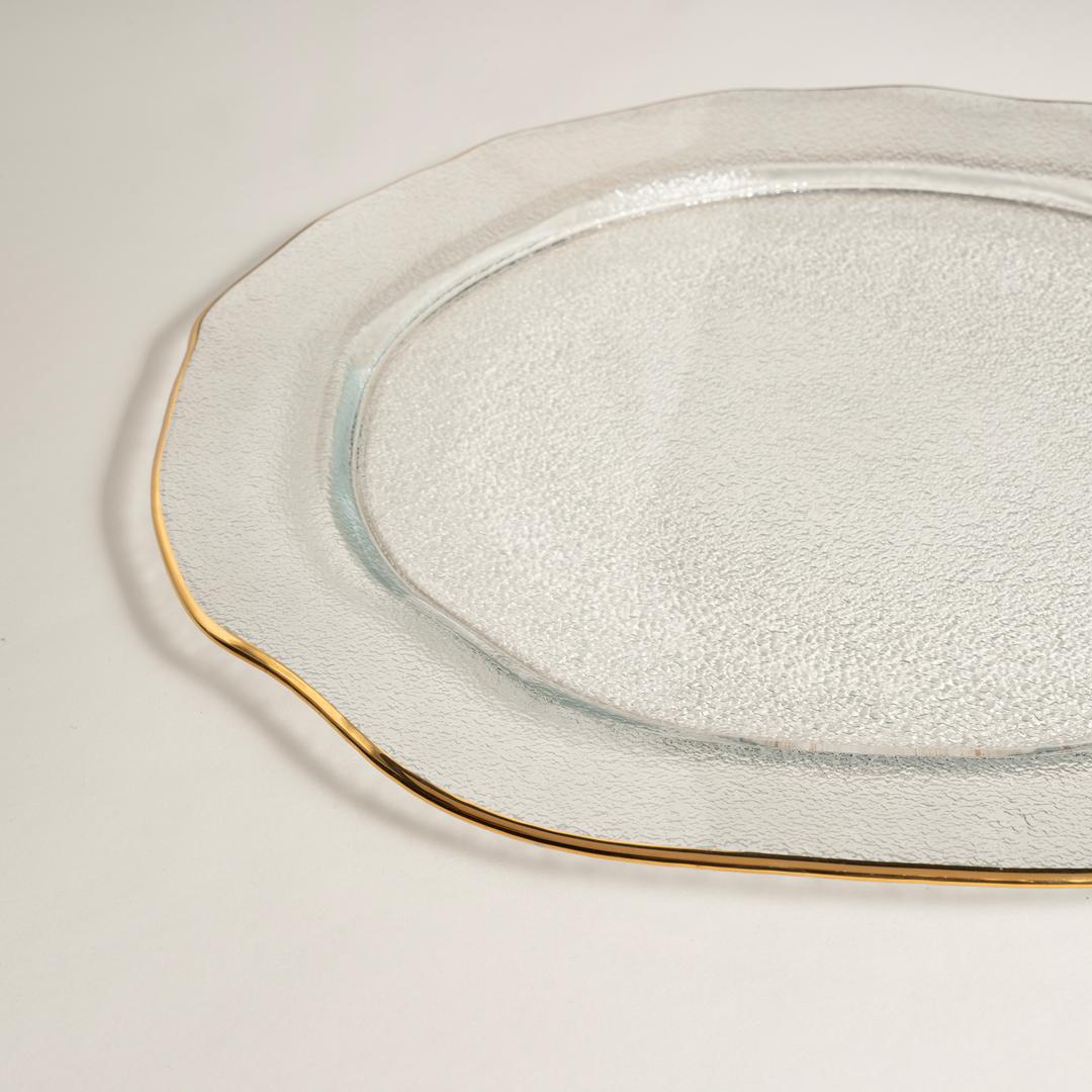 Balat Cam Supla 33x33x2,5 Cm Şeffaf - Altın