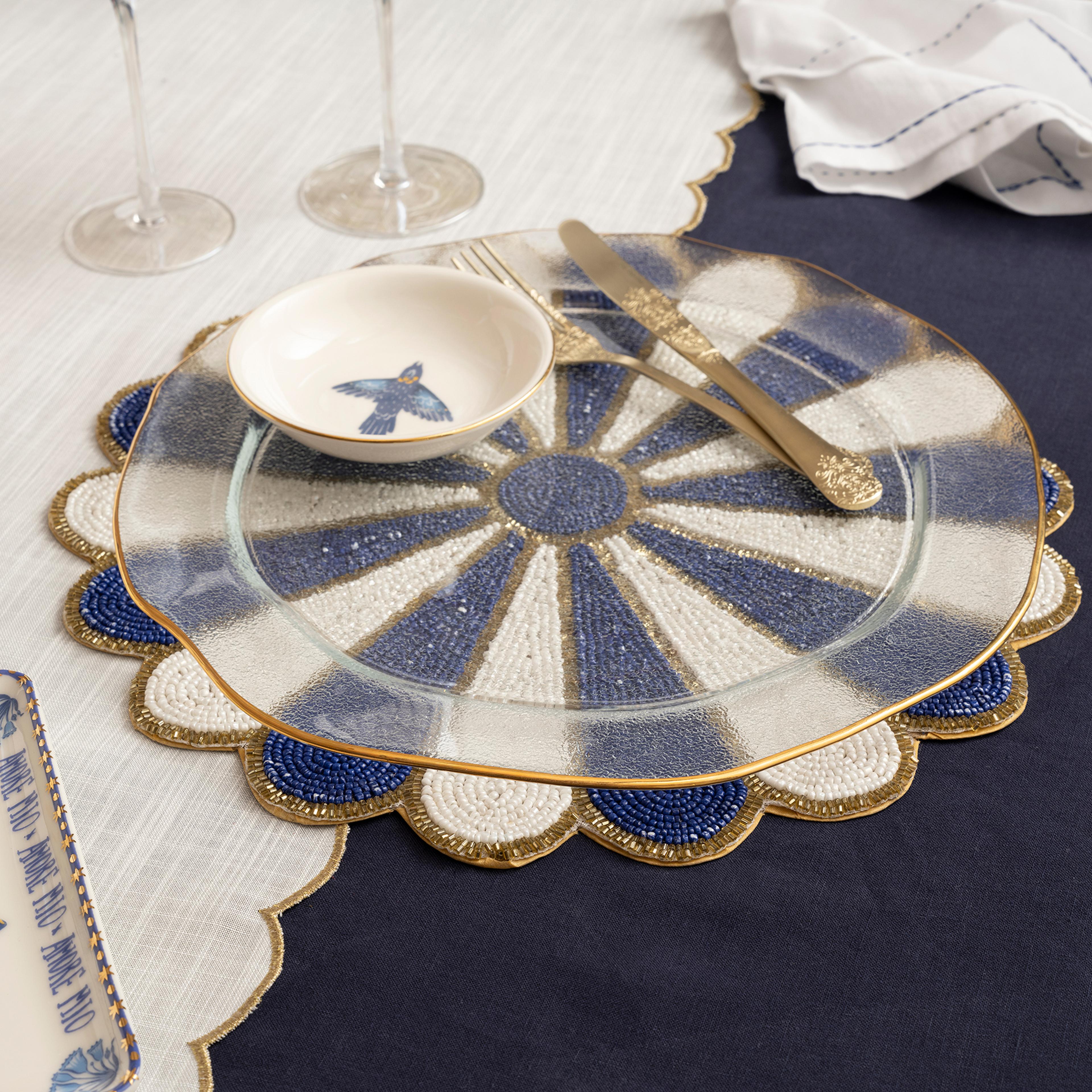 Balat Cam Supla 33x33x2,5 Cm Şeffaf - Altın