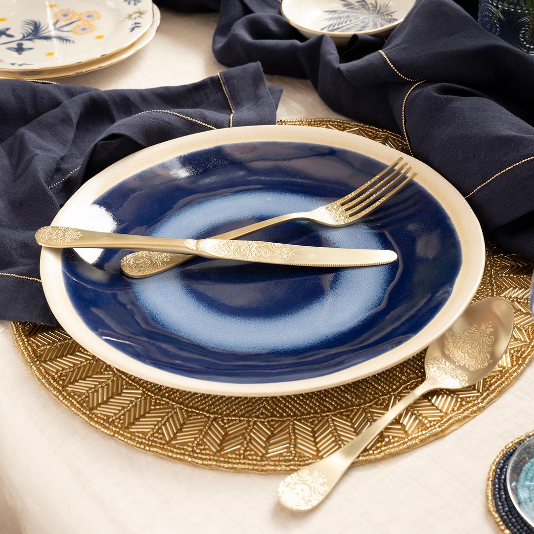 Leırıa Stoneware Yemek Tabağı 27 Cm Mavi