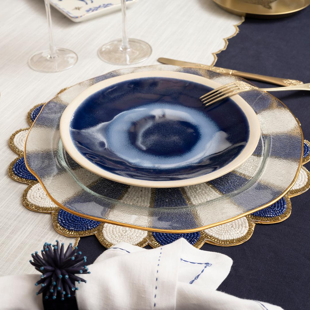 Leırıa Stoneware Pasta Tabağı 23 Cm Mavi