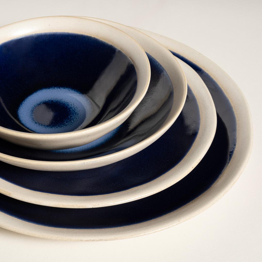 Leırıa Stoneware Pasta Tabağı 23 Cm Mavi