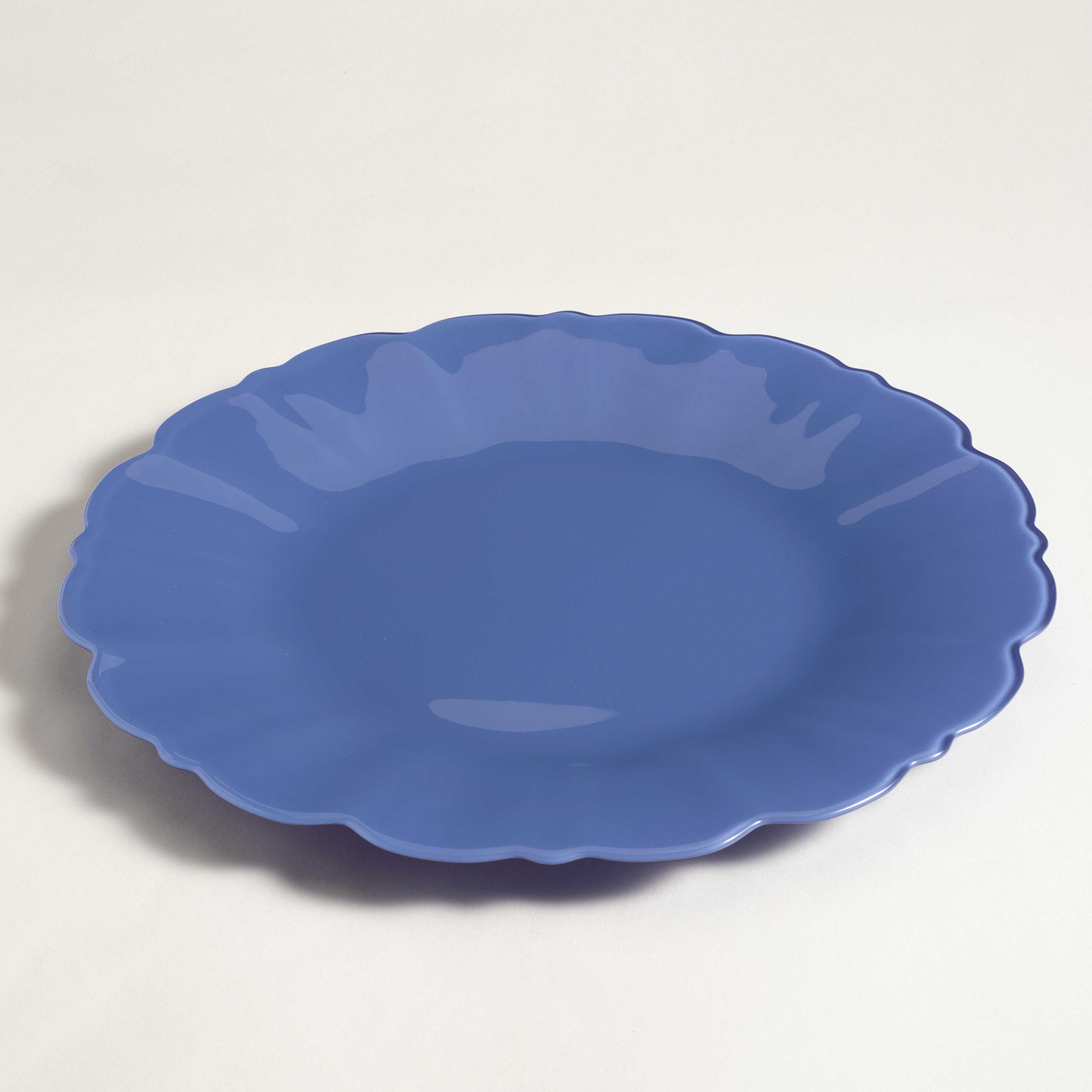 Balat Cam Supla 33x33x2,5 Cm Mavi