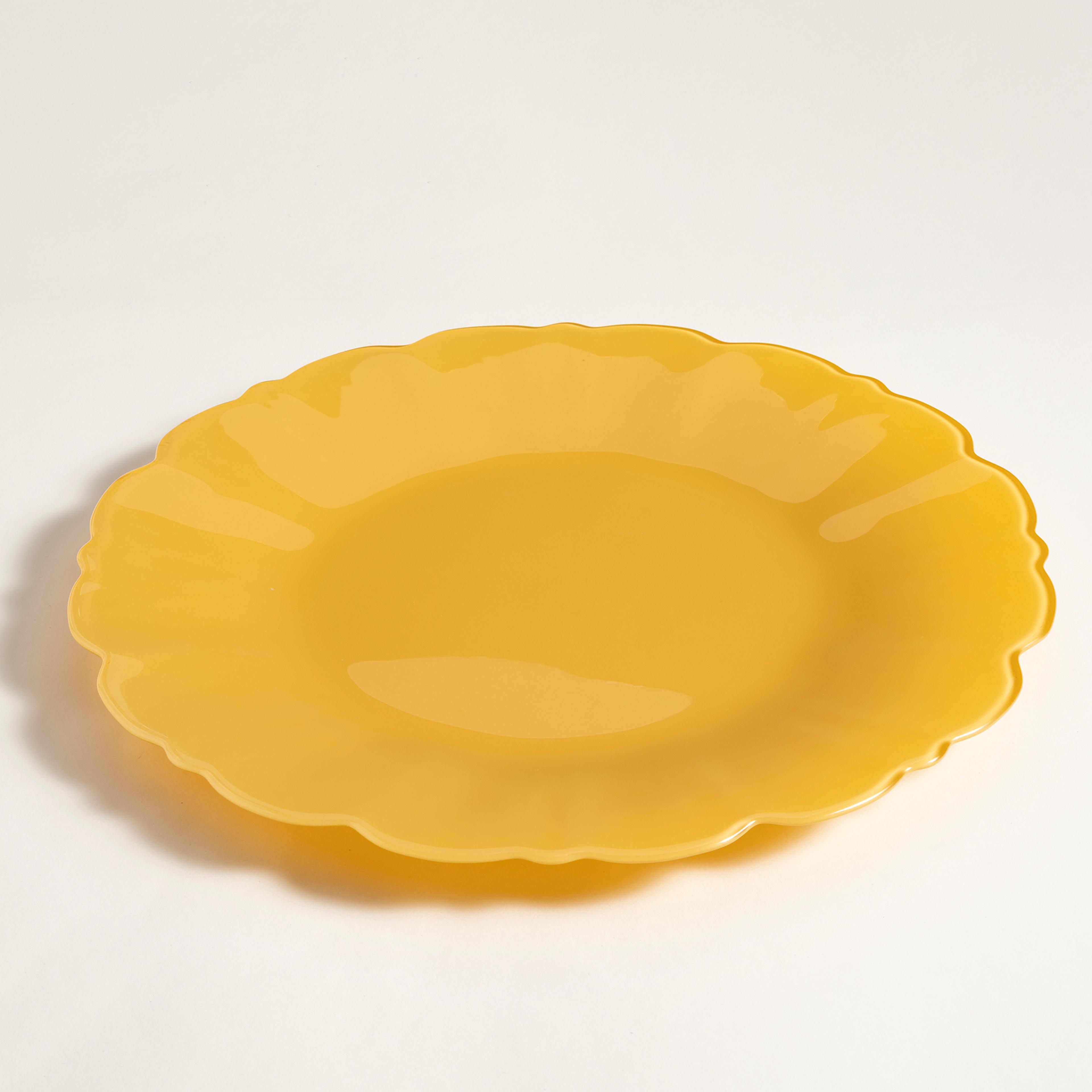 Balat Cam Supla 33x33x2,5 Cm Sarı