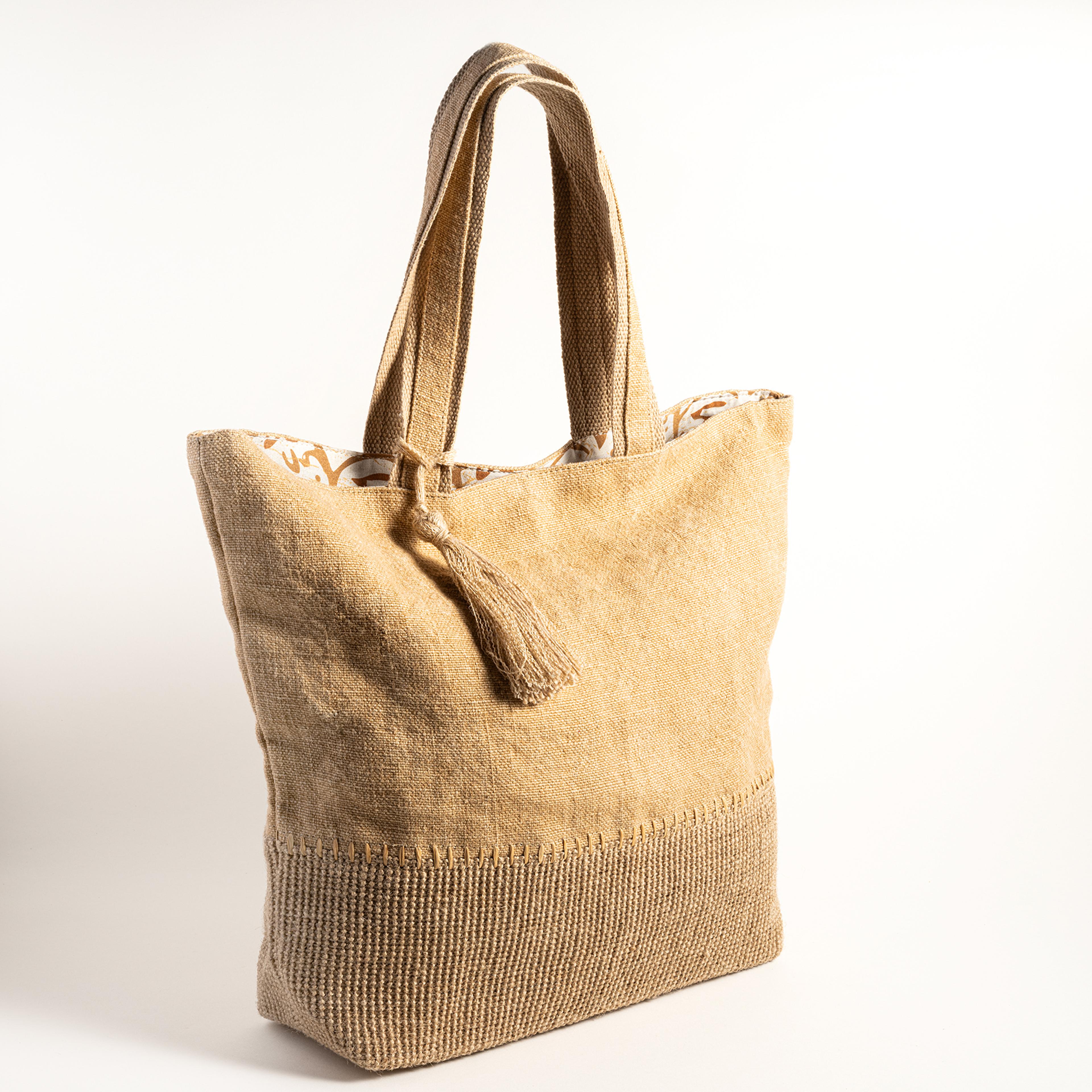 Kolkata Jüt Çanta 32x39x10 Cm Tarçın