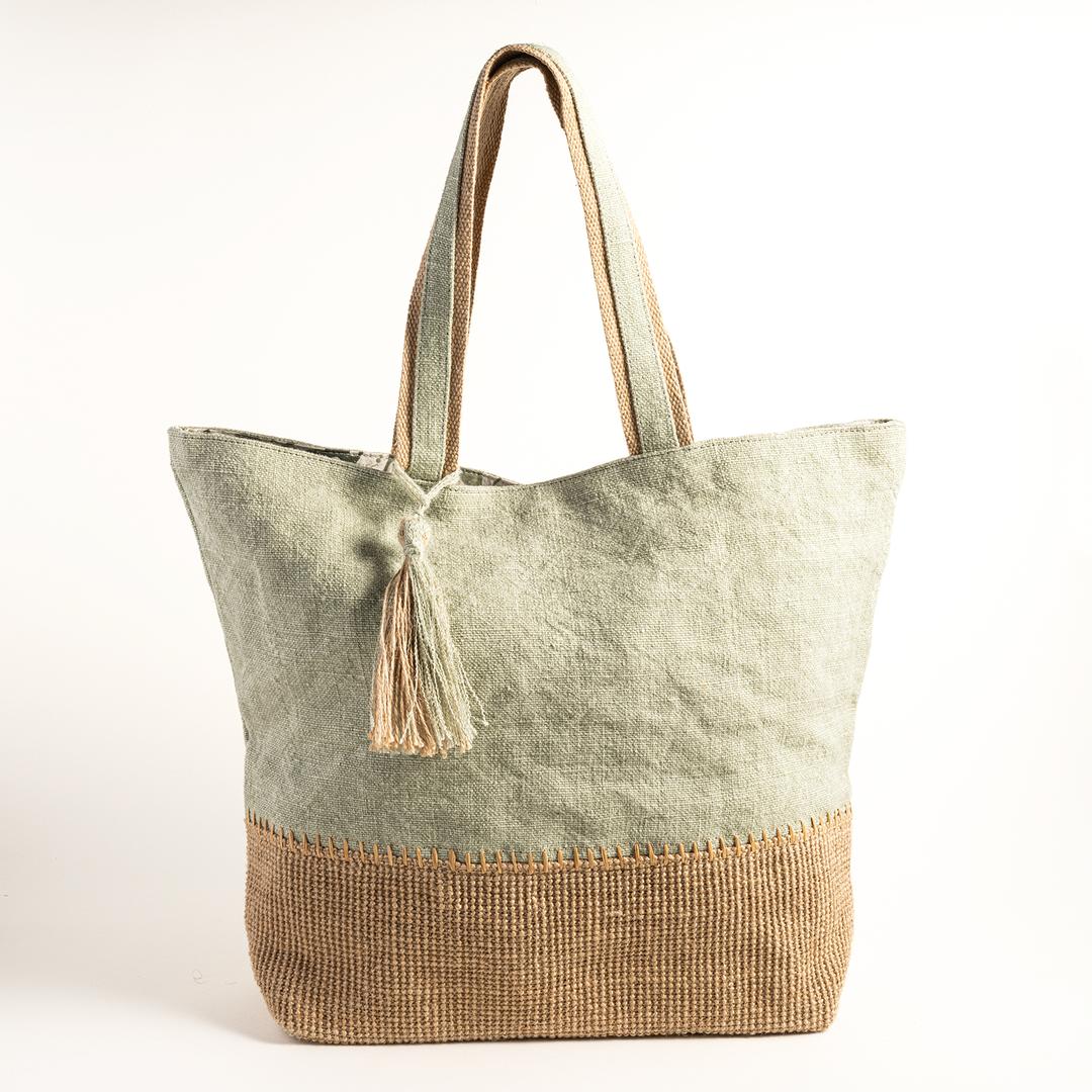 Kolkata Jüt Çanta 32x39x10 Cm Yeşil