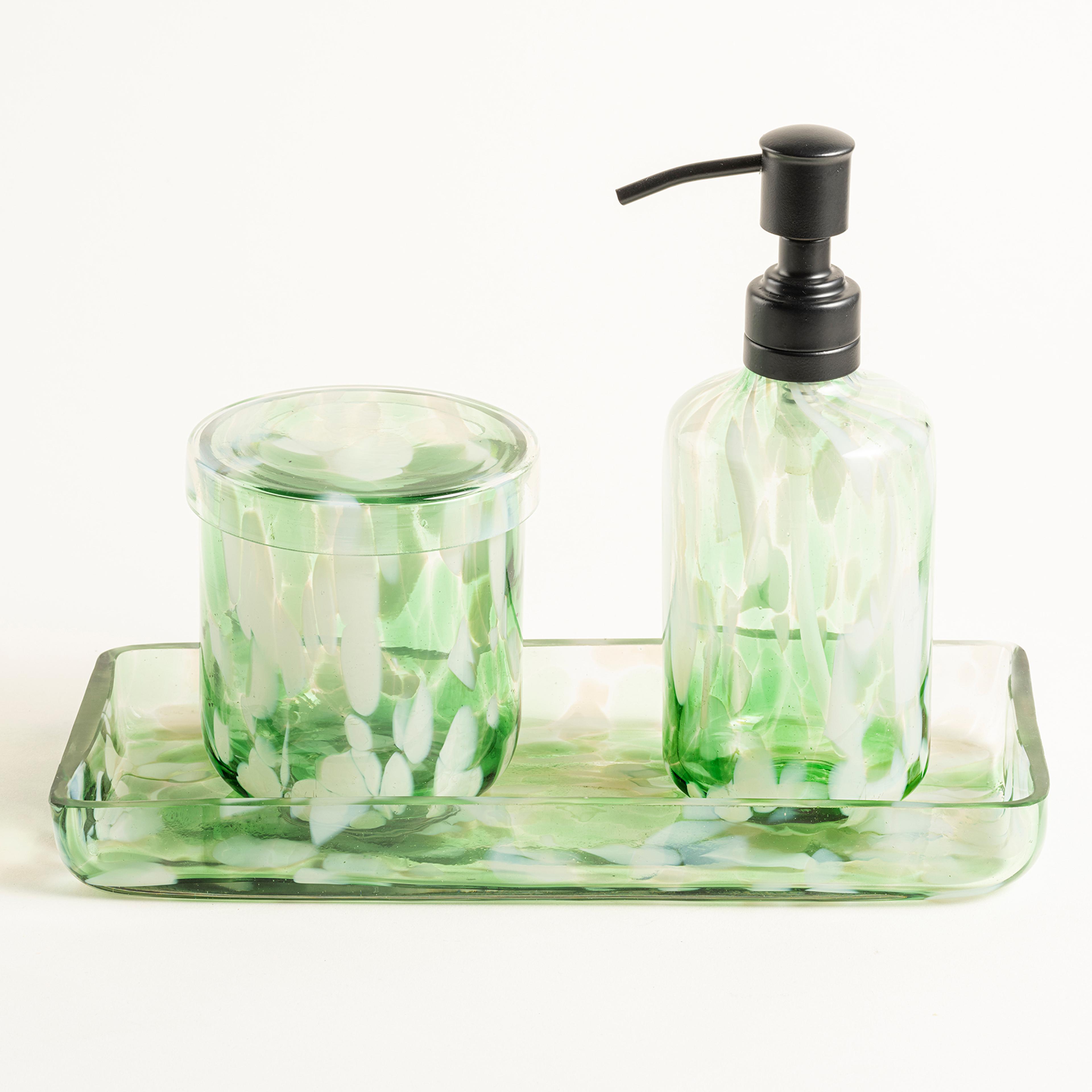 Aravalı Cam Tepsi 26x12x3 Cm Yeşil