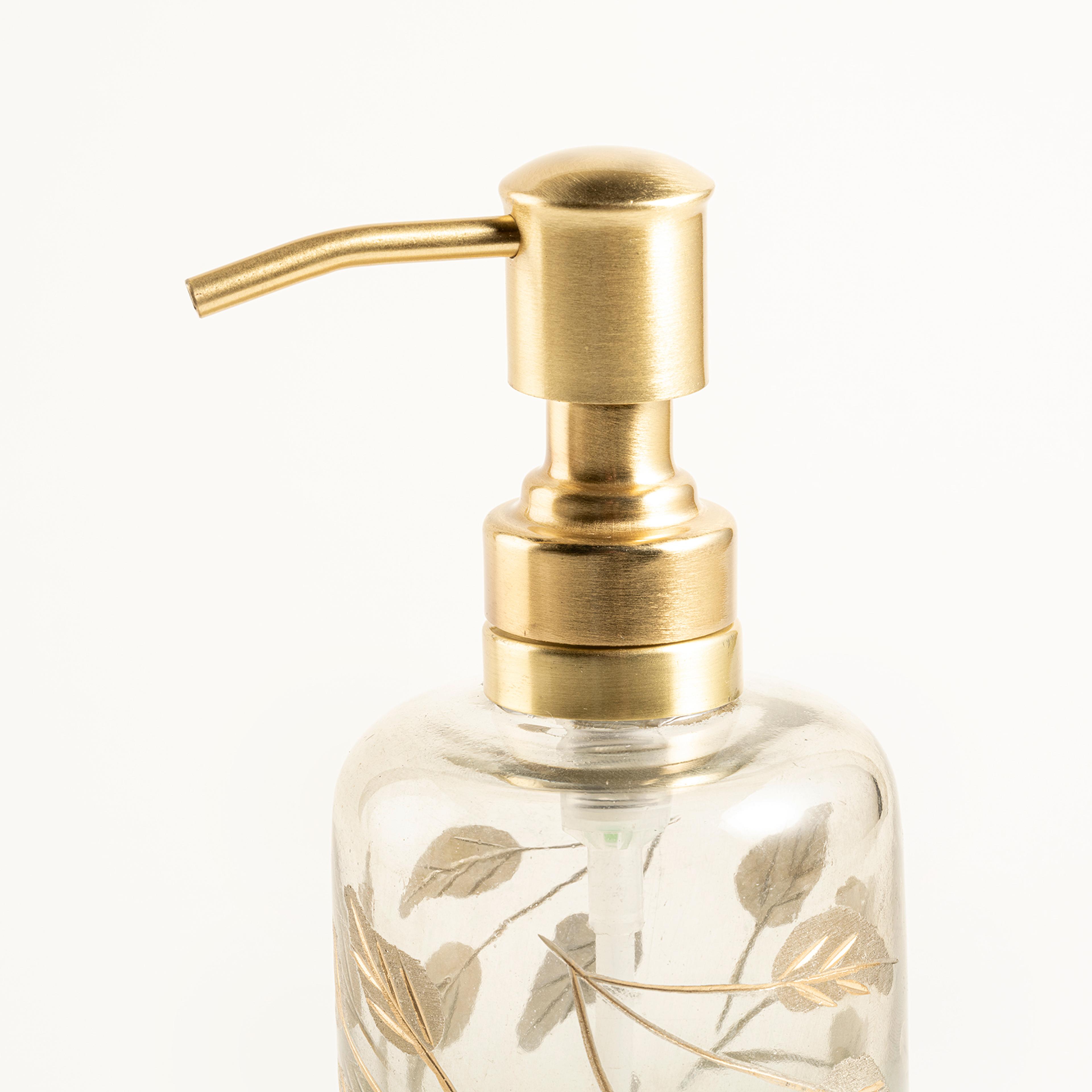 Aravalı Cam Sıvı Sabunluk 6.85x6.85x20 Cm Yeşil