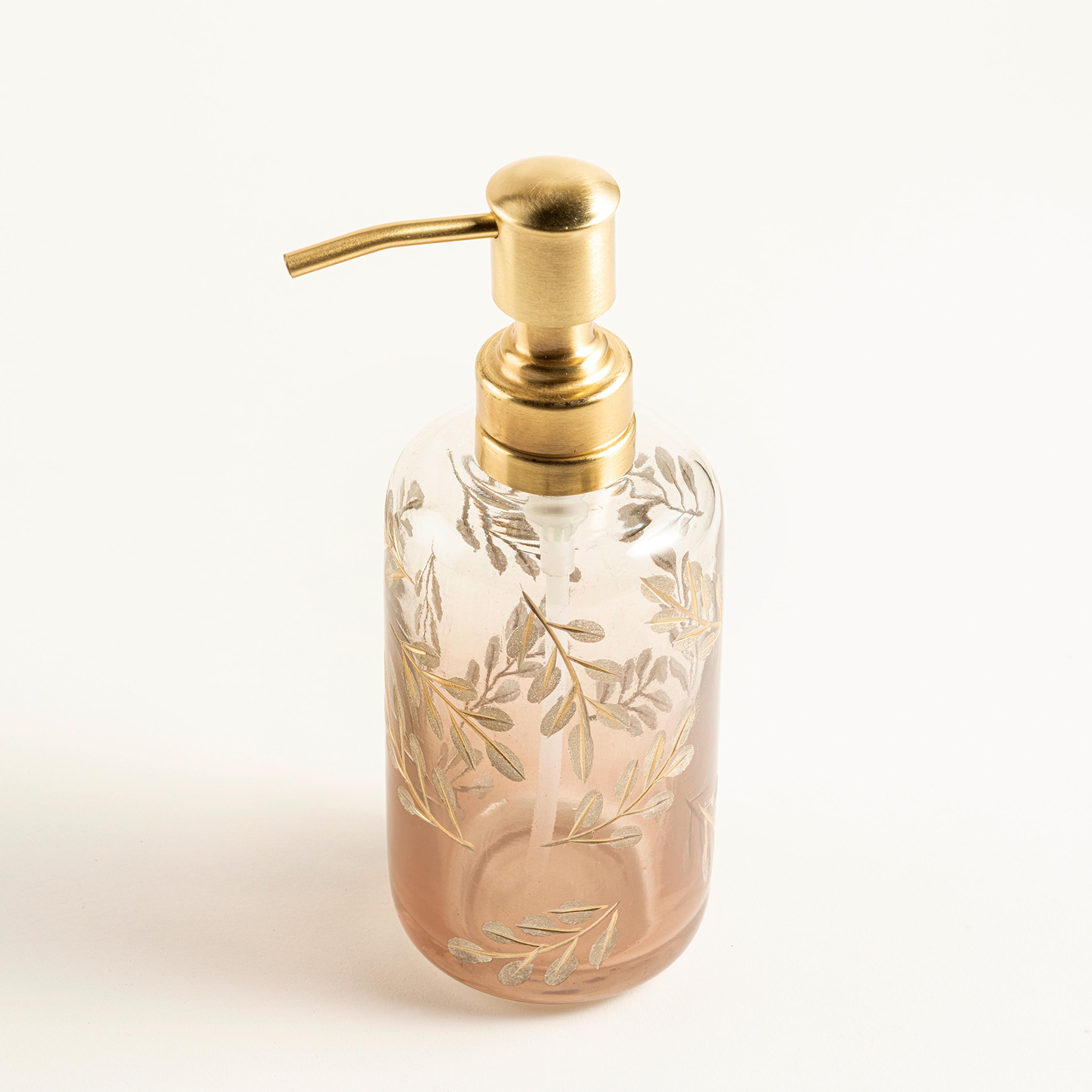 Aravalı Cam Sıvı Sabunluk 6.85x6.85x20 Cm Pembe