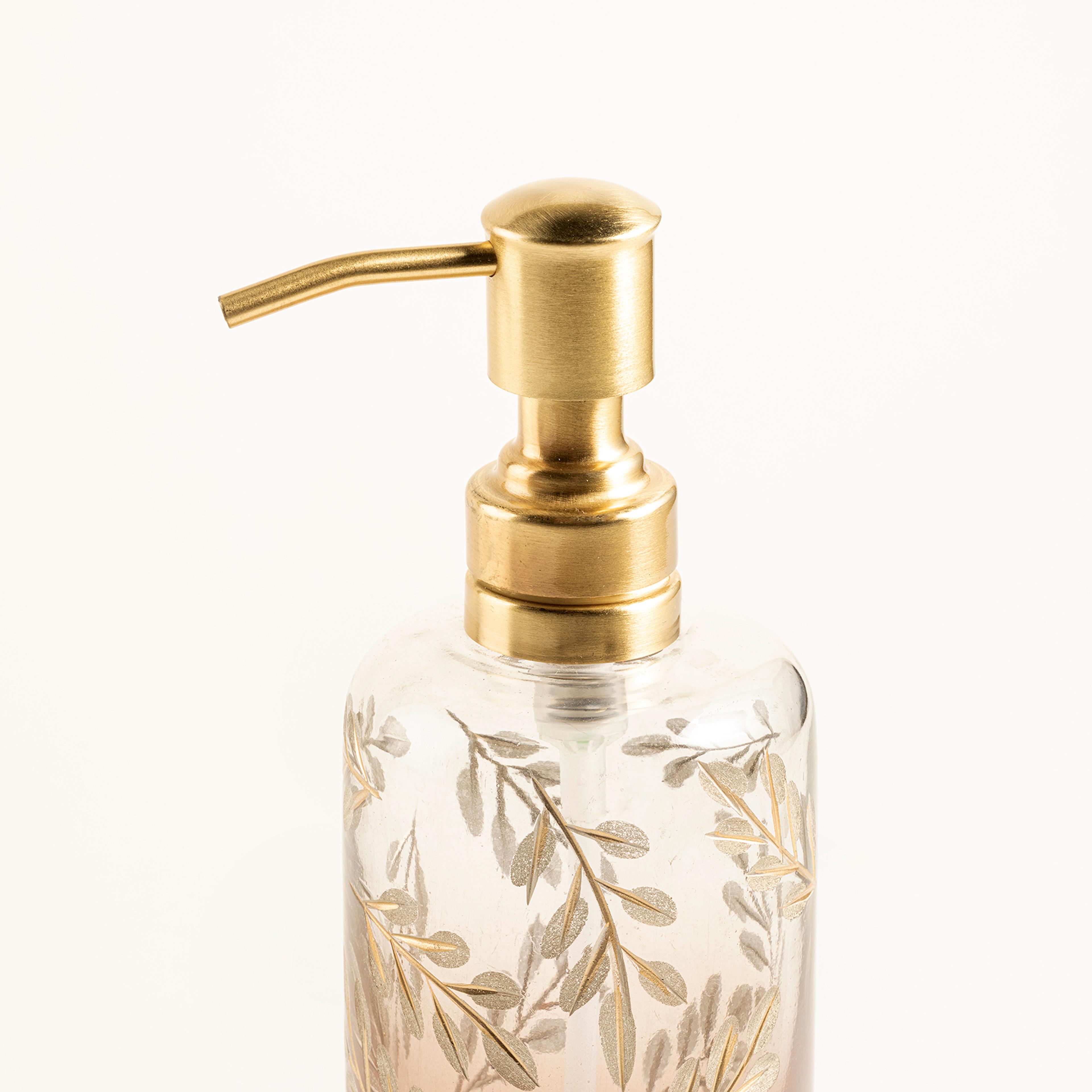 Aravalı Cam Sıvı Sabunluk 6.85x6.85x20 Cm Pembe