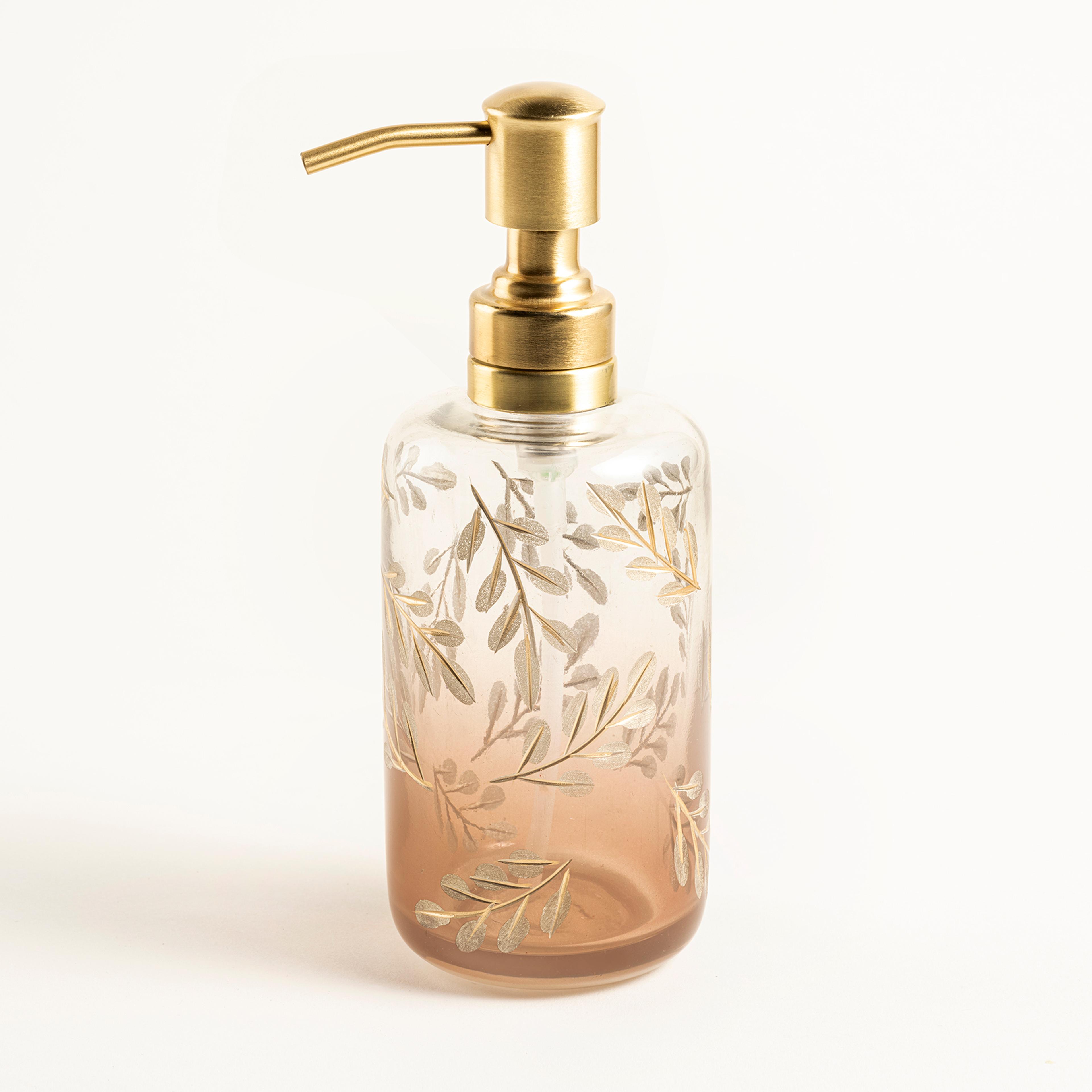 Aravalı Cam Sıvı Sabunluk 6.85x6.85x20 Cm Pembe