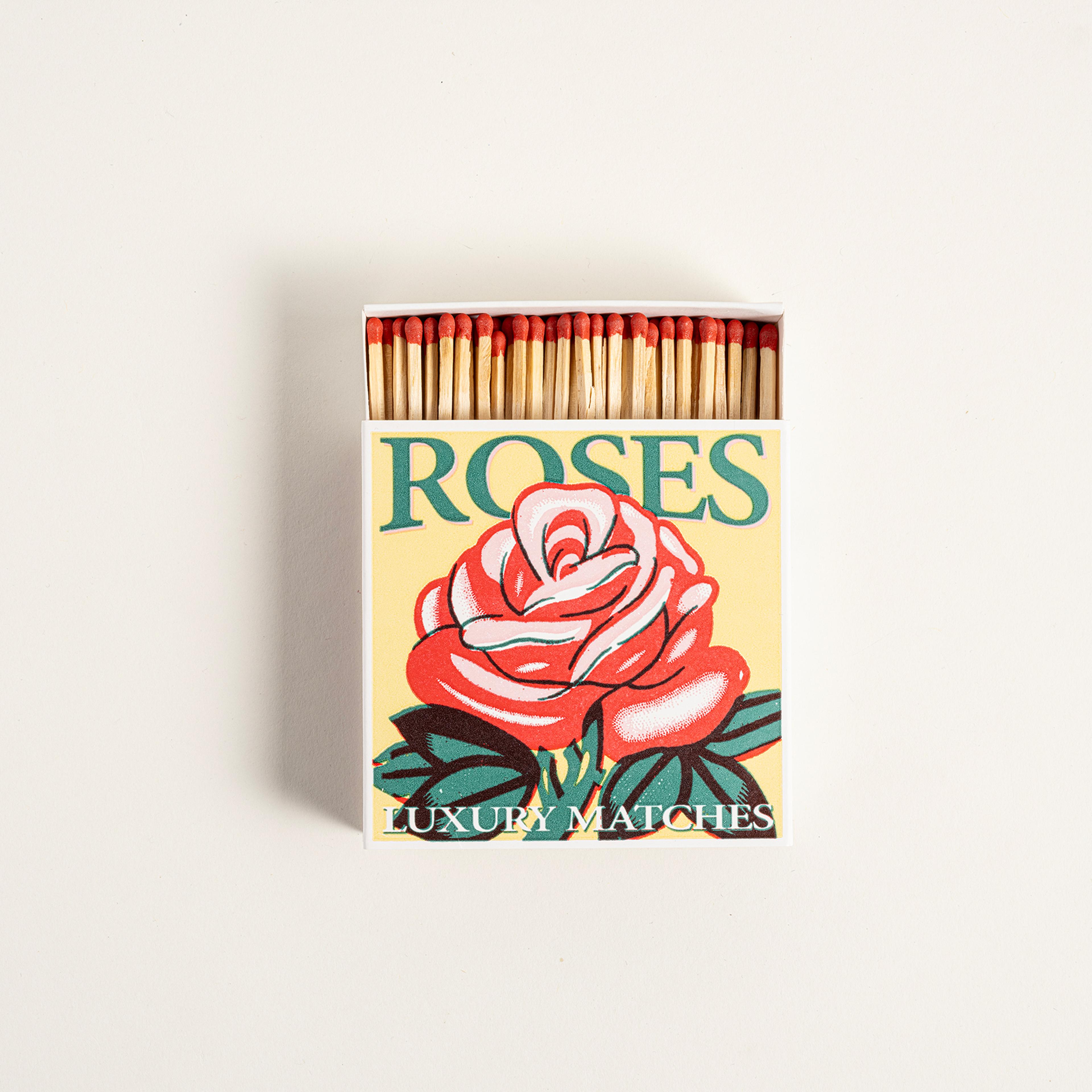 Red Rose Ahşap Kibrit Hediyelik Eşya 11x11x3 Cm Renkli