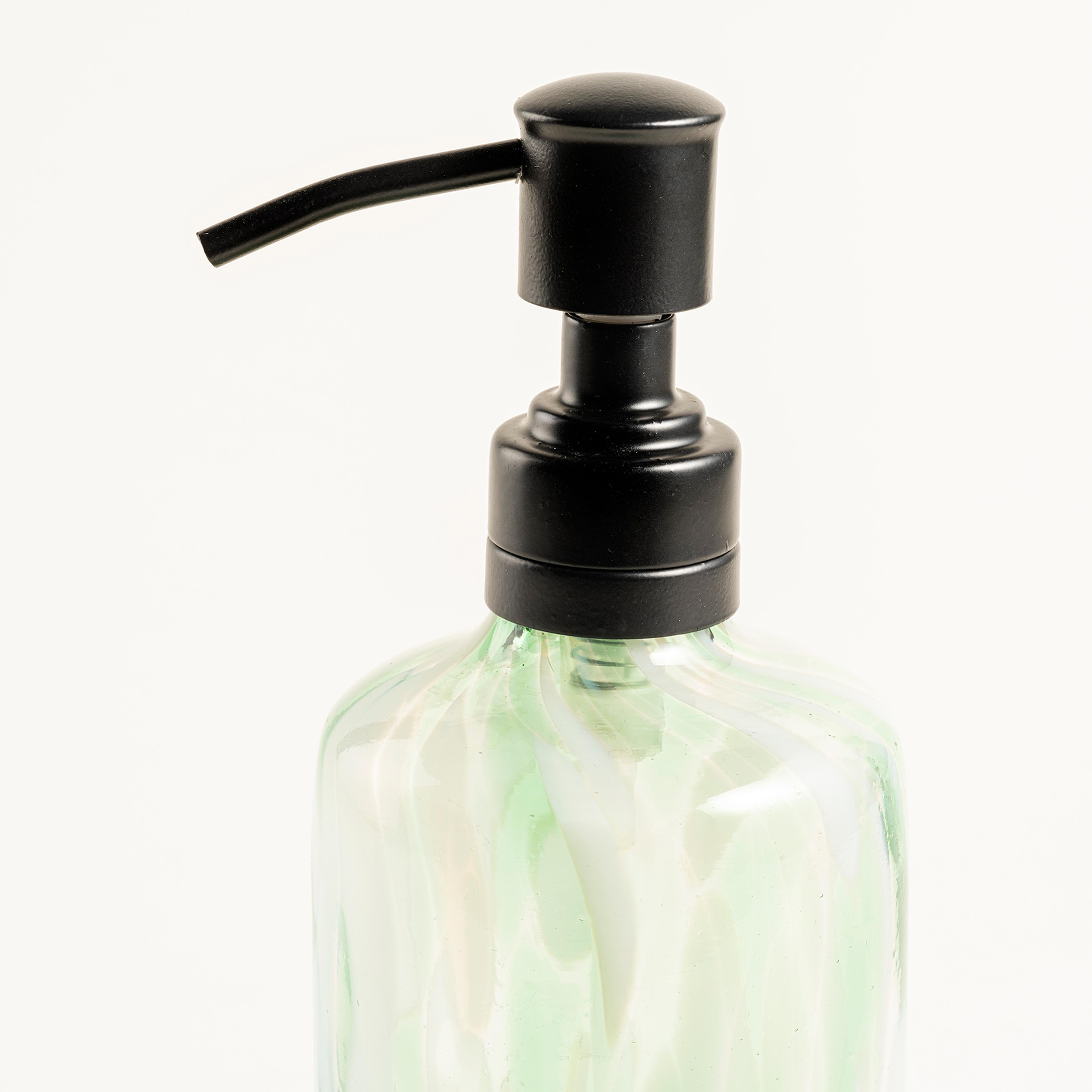 Aravalı Cam Sıvı Sabunluk 6.85x6.85x20 Cm Yeşil