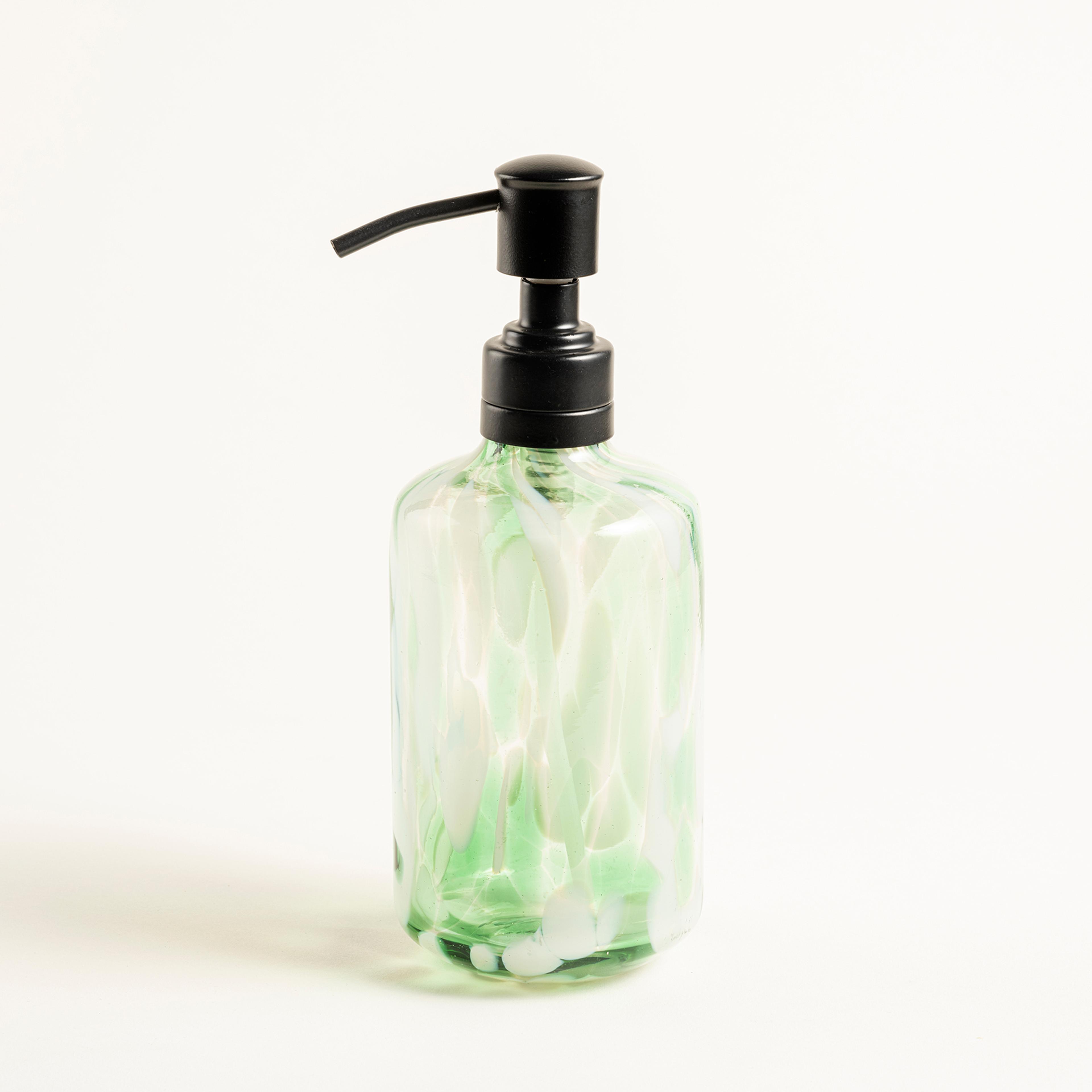 Aravalı Cam Sıvı Sabunluk 6.85x6.85x20 Cm Yeşil