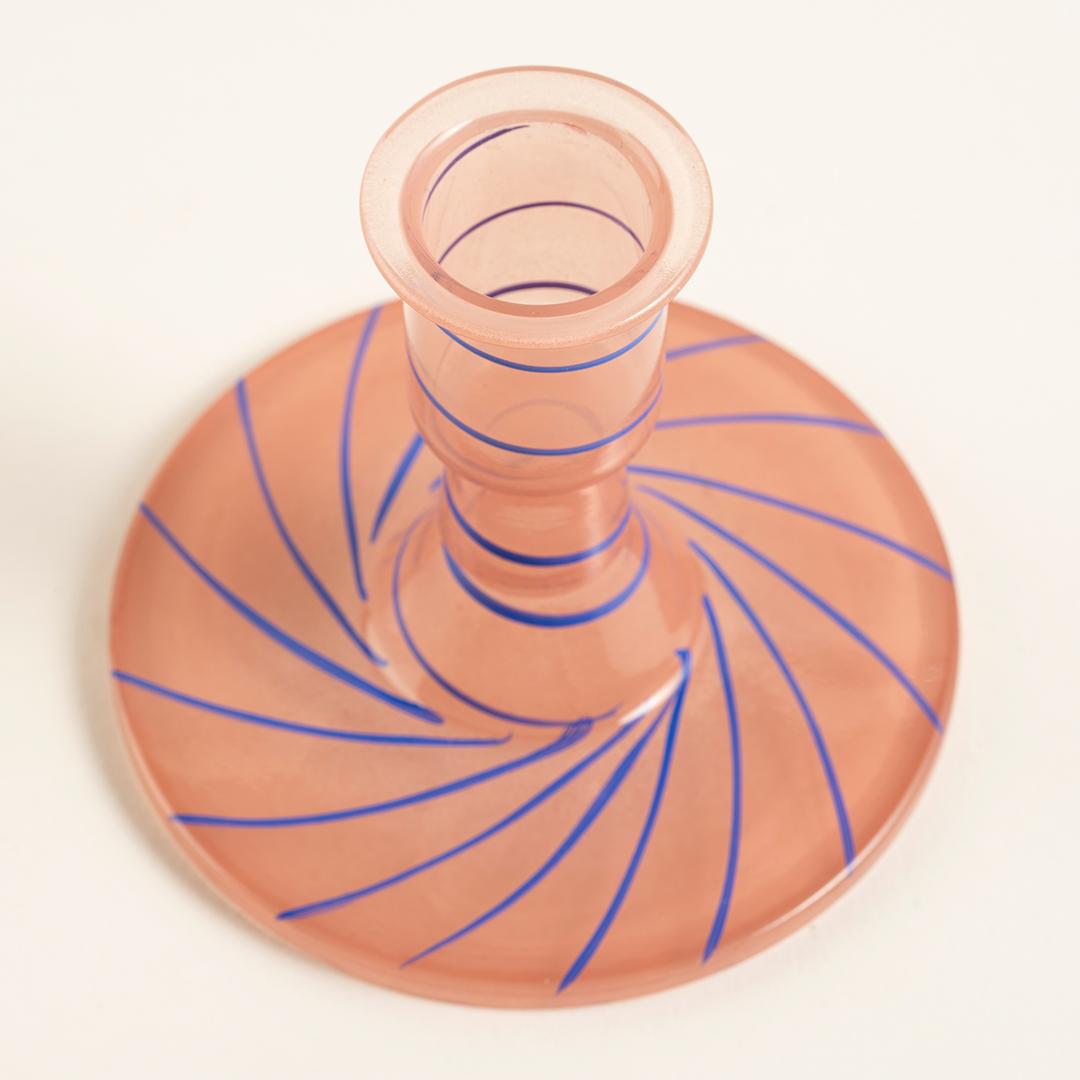 Aravalı Cam Şamdan 9.5x9.5x9 Cm Renkli